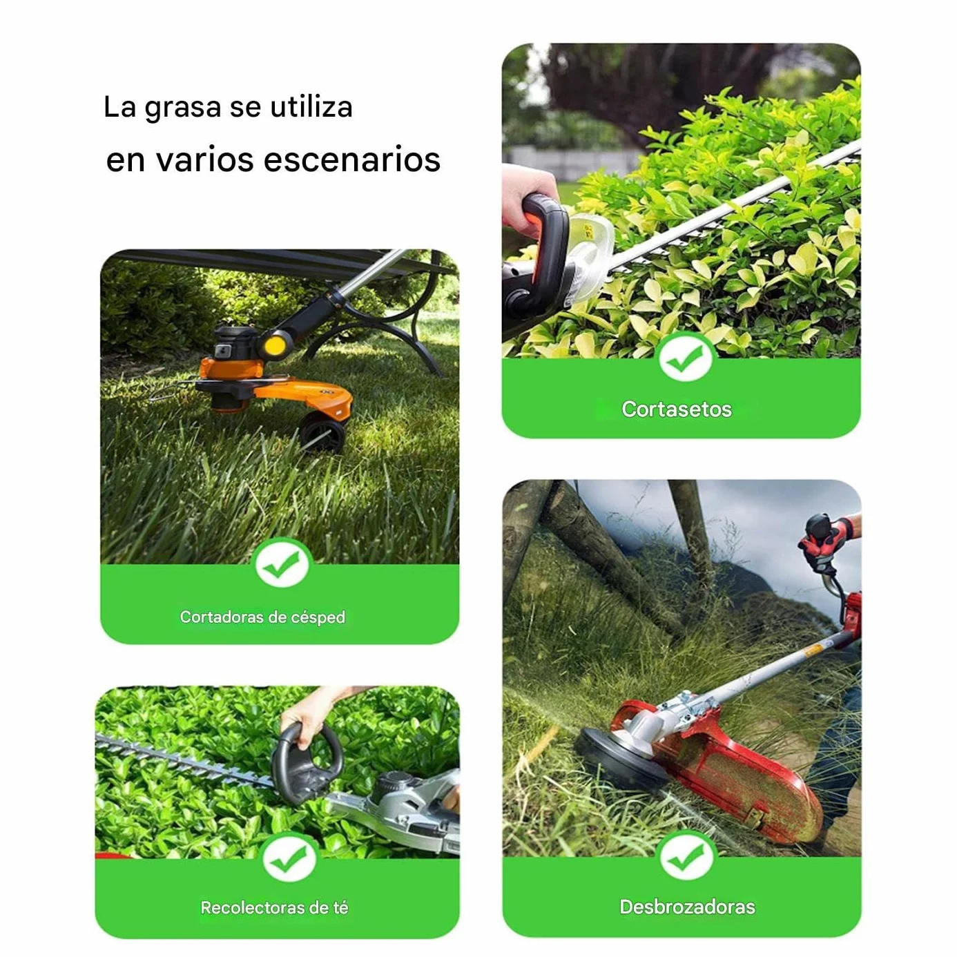 Grasa para Desbrozadora | Grasa Multipropósito para Engranajes - Accesorios con Boquilla Roscada para Mantenimiento de Equipos