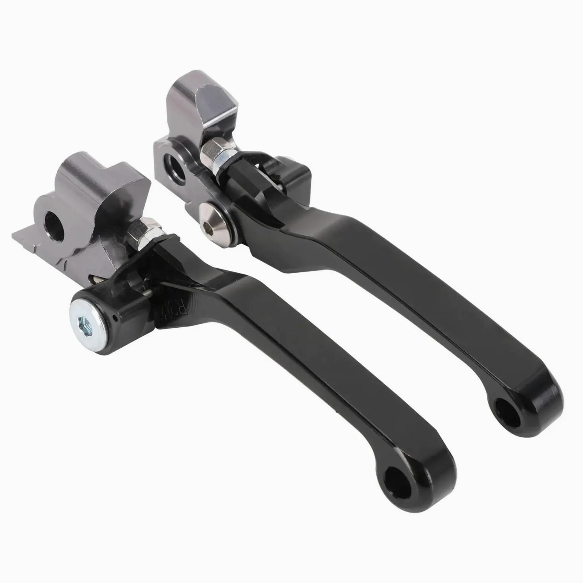Juego de palancas de embrague y freno delantero plegable compatible con KTM Husqvarna 350 450 SX SXR SXF XCF XCFW XCW EXC 125 150 200 250 300 350 500 SX XC EXC XCW SXF XCF EXC (seis días)