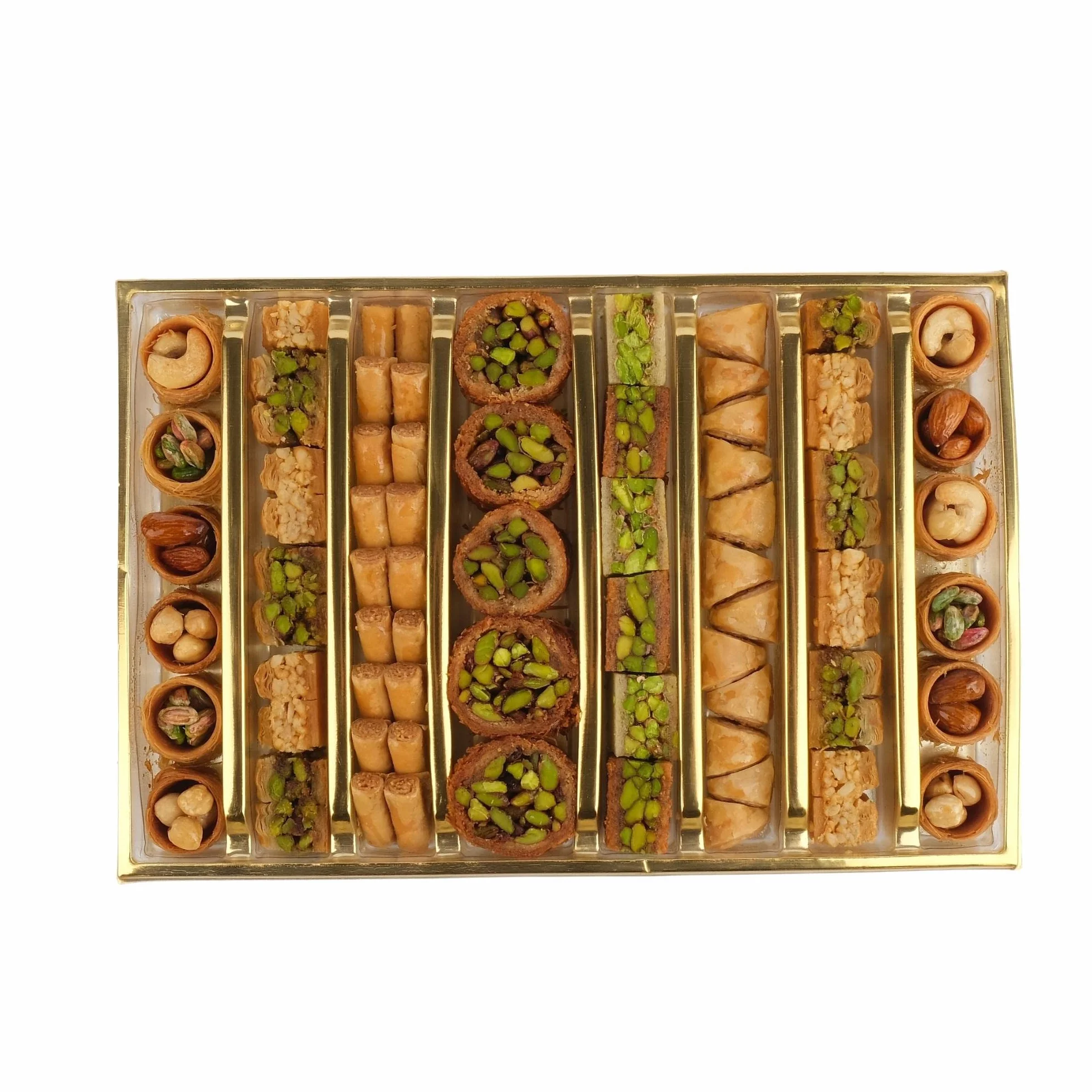 Piqalli Mini Baklava 700g Mix - Baklawa Caja de regalo con pistachos, anacardos, almendras