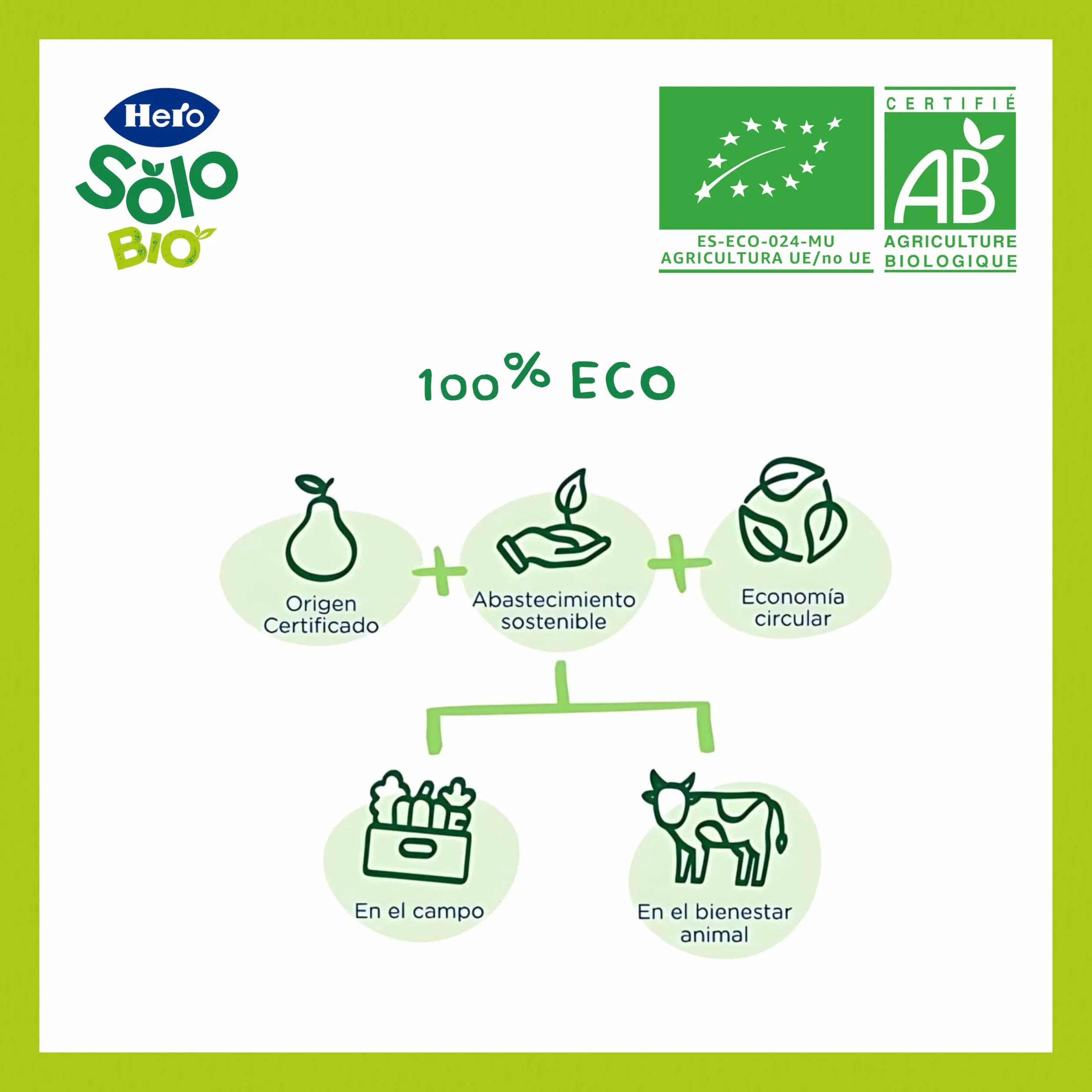 Hero Solo Bio Snack Infantil Ecológico Puffs de Maíz Avena y Plátano 25g x 5uds