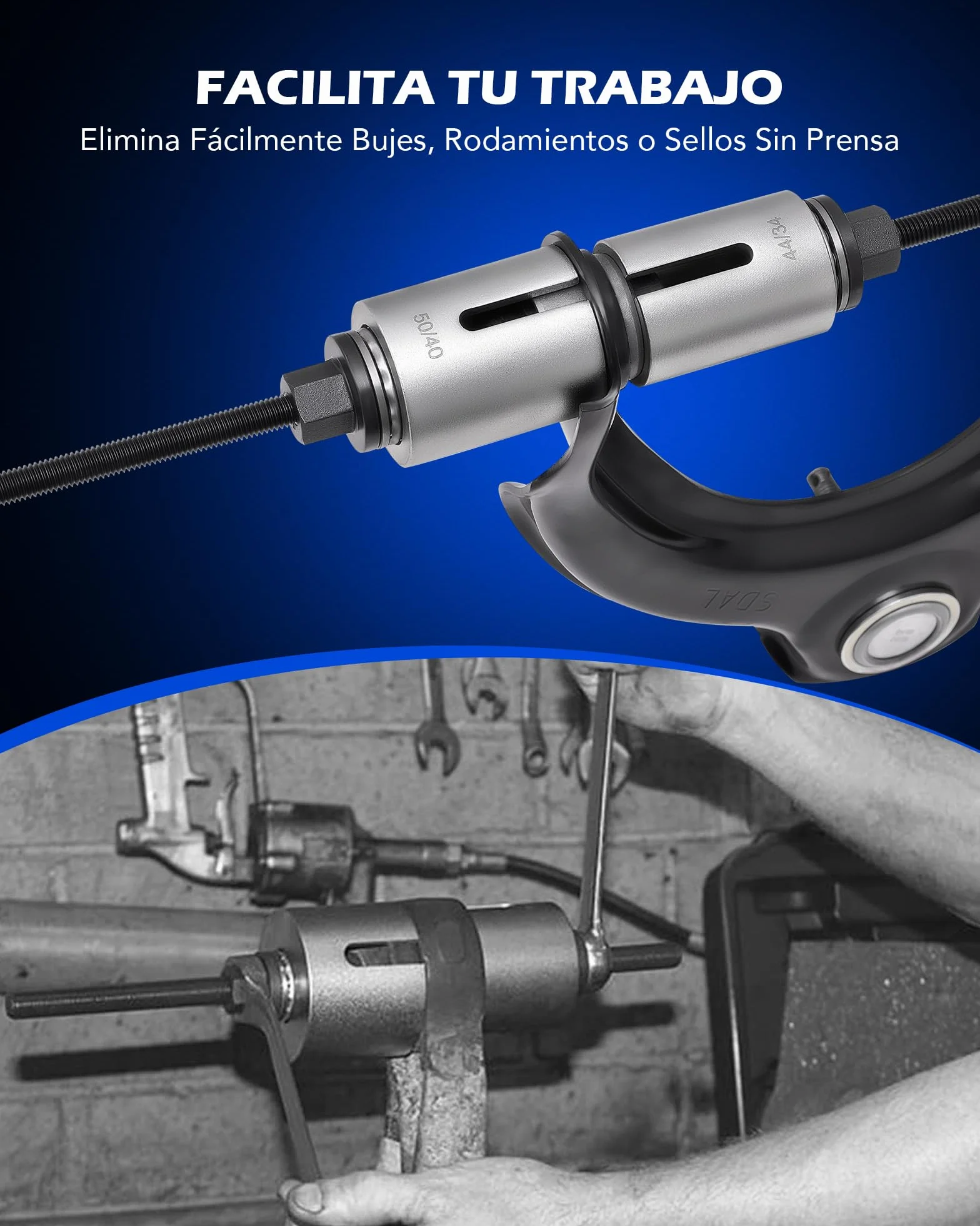 Orion Motor Tech Juego de Extractores de Rodamientos de Ruedas 27 Piezas Herramienta de Cojinetes con Maletín Kit de Manguito de Extracción de Cojinete de Rueda para Coches y Camiones LCV HGV