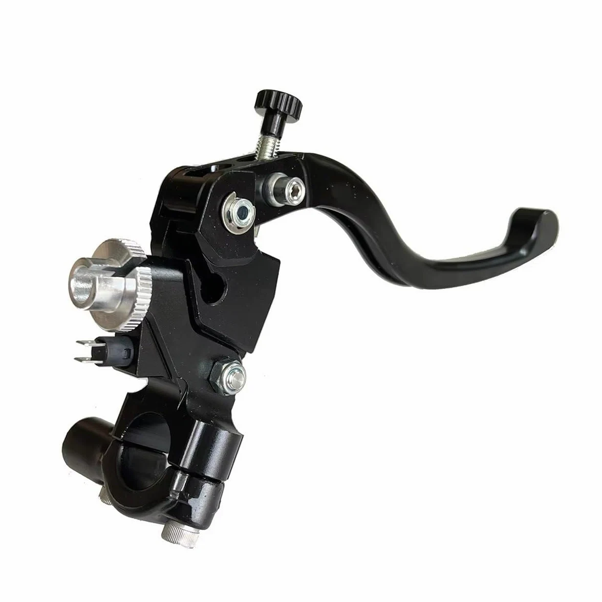 Freno Embrague Motocicleta Cable embrague CNC 22mm Universal motocicleta cuerda izquierda línea de tracción palancas(Titanium)