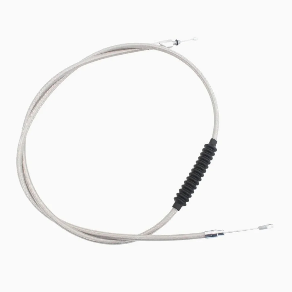 Cable de embrague trenzado plateado para motocicleta, Control manual acero Wolfram para Sportster 1200 XL1200C XL1200V, 160CM/ 63 pulgadas