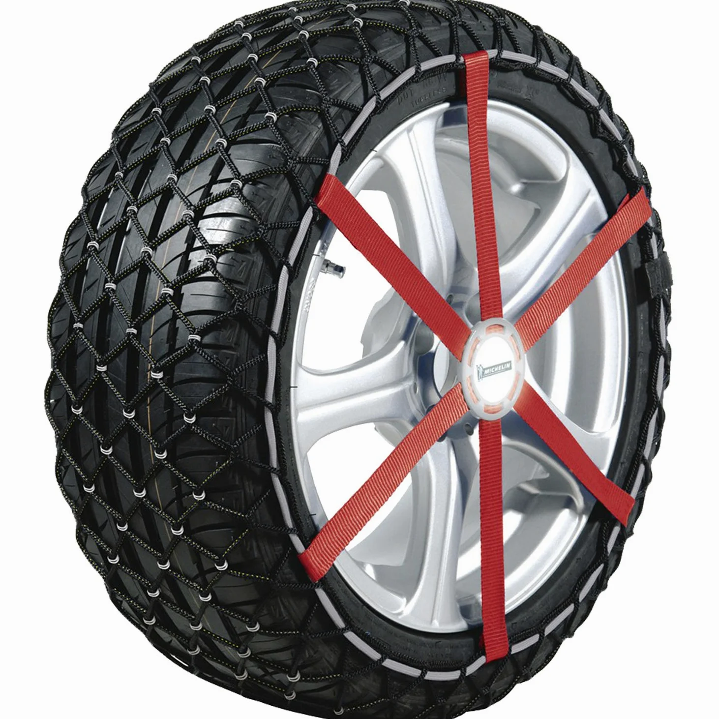 Michelin 92340 Cadenas de nieve de tela para coche (compatible con ABS y ESP, certificado TÜV/GS y ÖNORM), Easy Grip K15, 2 piezas