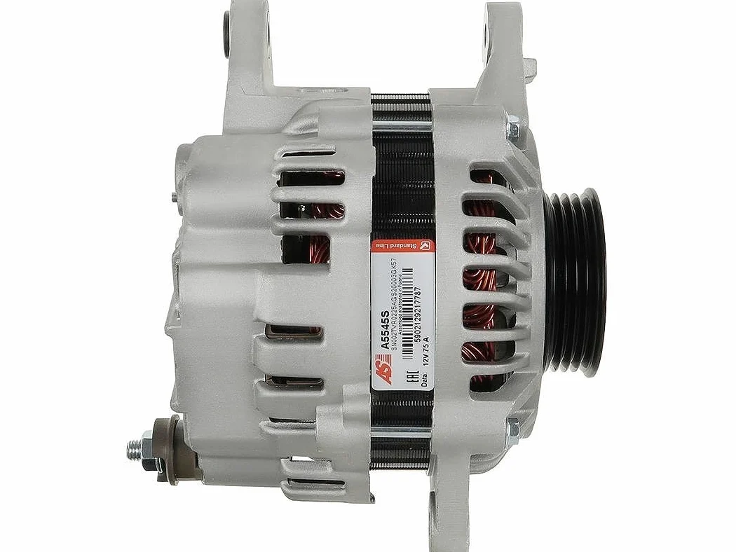 AS-PL Alternador A5545S 75A generador con polea Compatible con MITSUBISHI L 200 K7T, K6T L 400 Bus PDW, PCW, PAV, PBV, PAW L 300 III Camión de plataforma/Chasis P1T Delica/Space Gear MPV