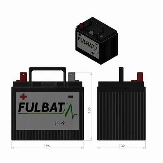Batería U1 – 9 Fulbat 12 V28ah LG 195 L130 H180 300 A – SLA sin cuidado fácil – Motoculture