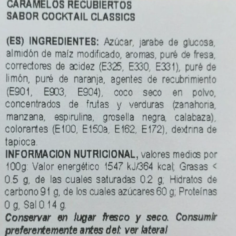 JELLY BELLY grageas cócteles clásicos 70g