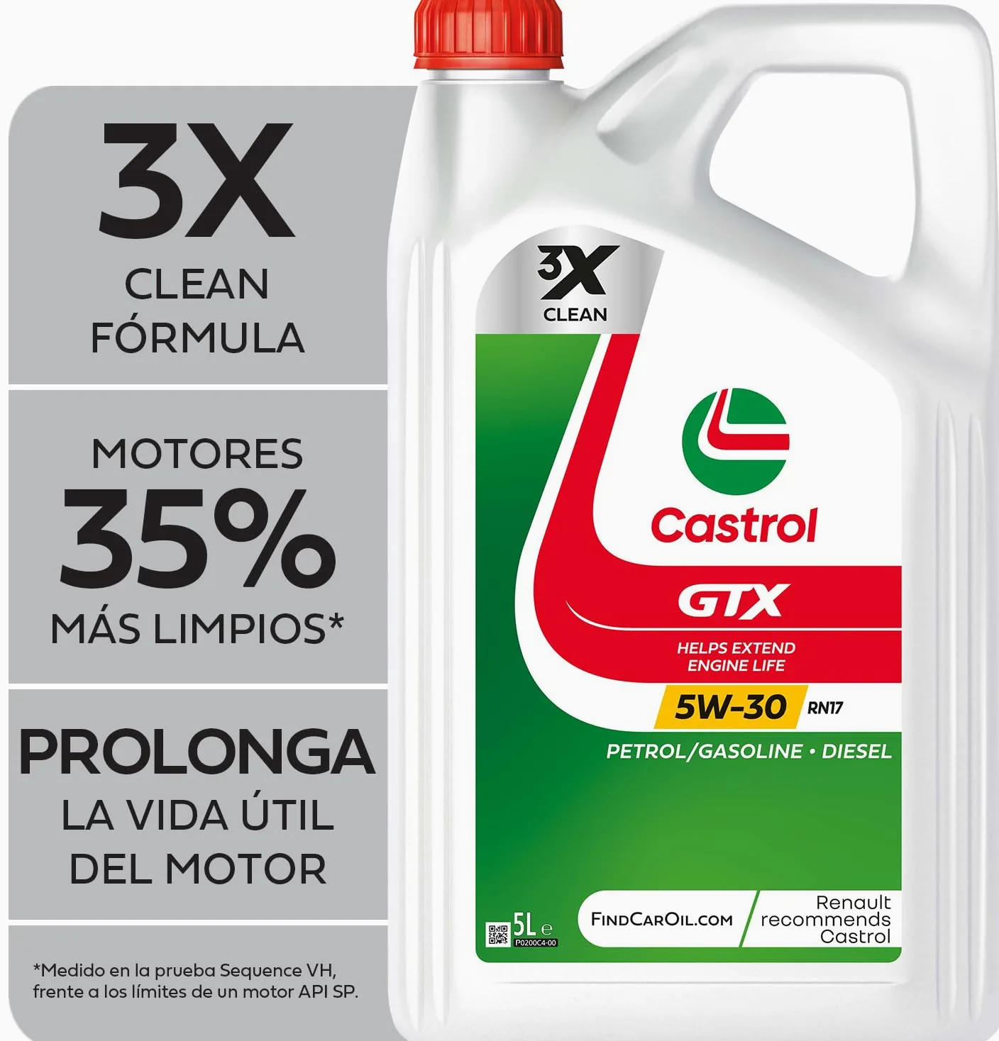 Castrol GTX 5W-30 RN17 Aceite de Motor 5L, Versión actual