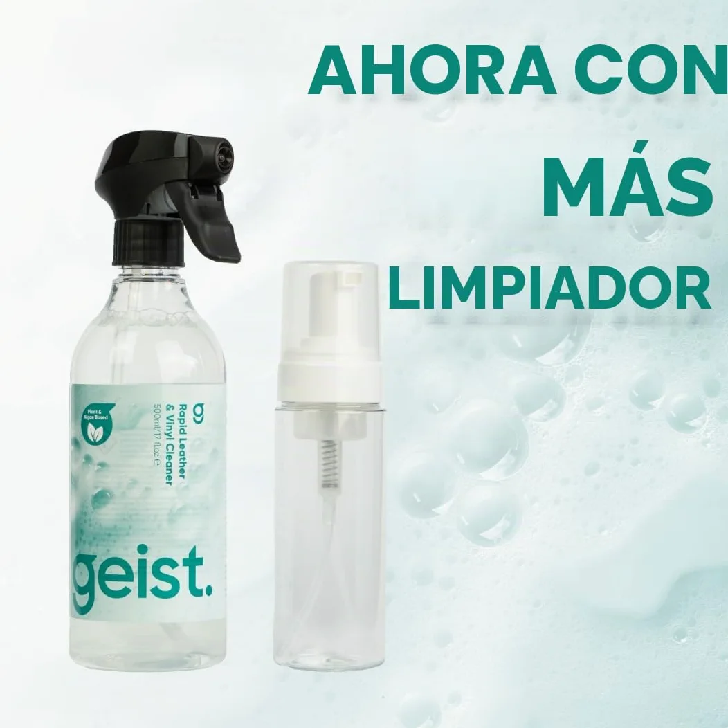 Geist. 3 Plus Care Kit para Cuero y Vinilo | Limpia, Protege contra la Transferencia de Tinte y daños por fricción, Evita Que el Cuero encoja y se agriete | para Piel a Partir de 3 años y Polipiel