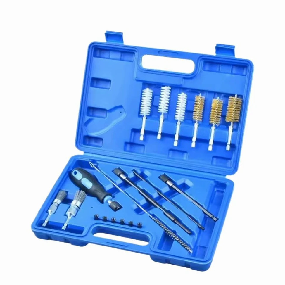 Kit de Limpiador de inyectores de Motor, Herramienta de Cepillo de Limpieza de Asiento de inyector de óxido Compatible con vehículo