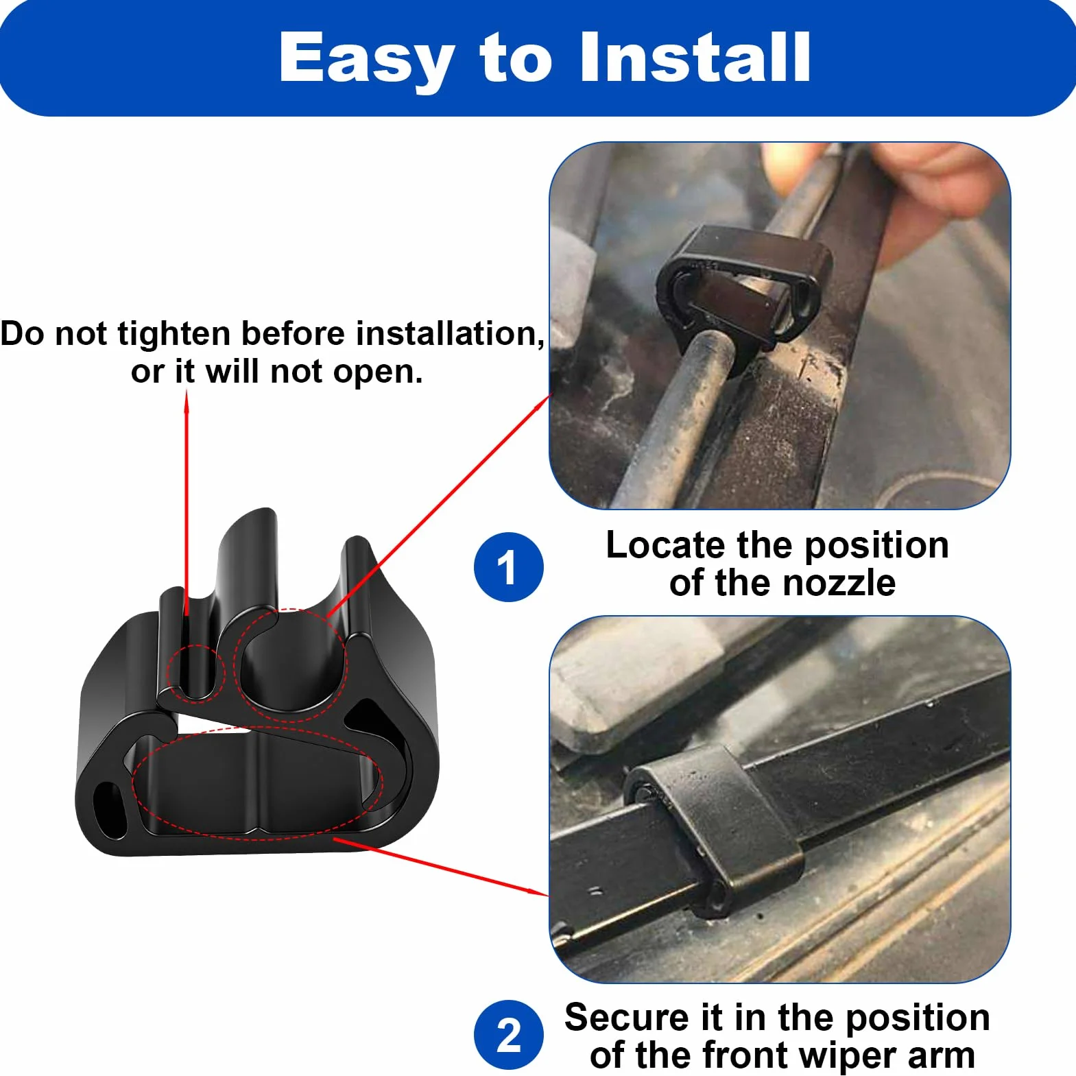 6 Piezas de Clips para Brazos de Limpiaparabrisas para Peugeot 3008 5008 C5 DS7 Flejes Sujeción Limpia para Brisas Clips de Sujeciones Repuestos para Brazo para Fijación de Manguera Lavaparabrisas