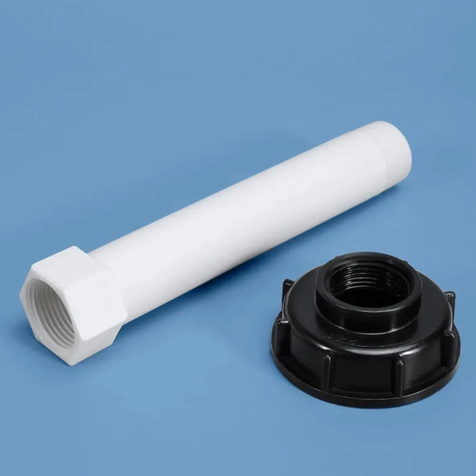 Adaptador for tanque IBC, conexión de manguera riego S60x6, conector rosca gruesa y válvula repuesto for tubo extensión 1/2", 3/4" 1"(2)