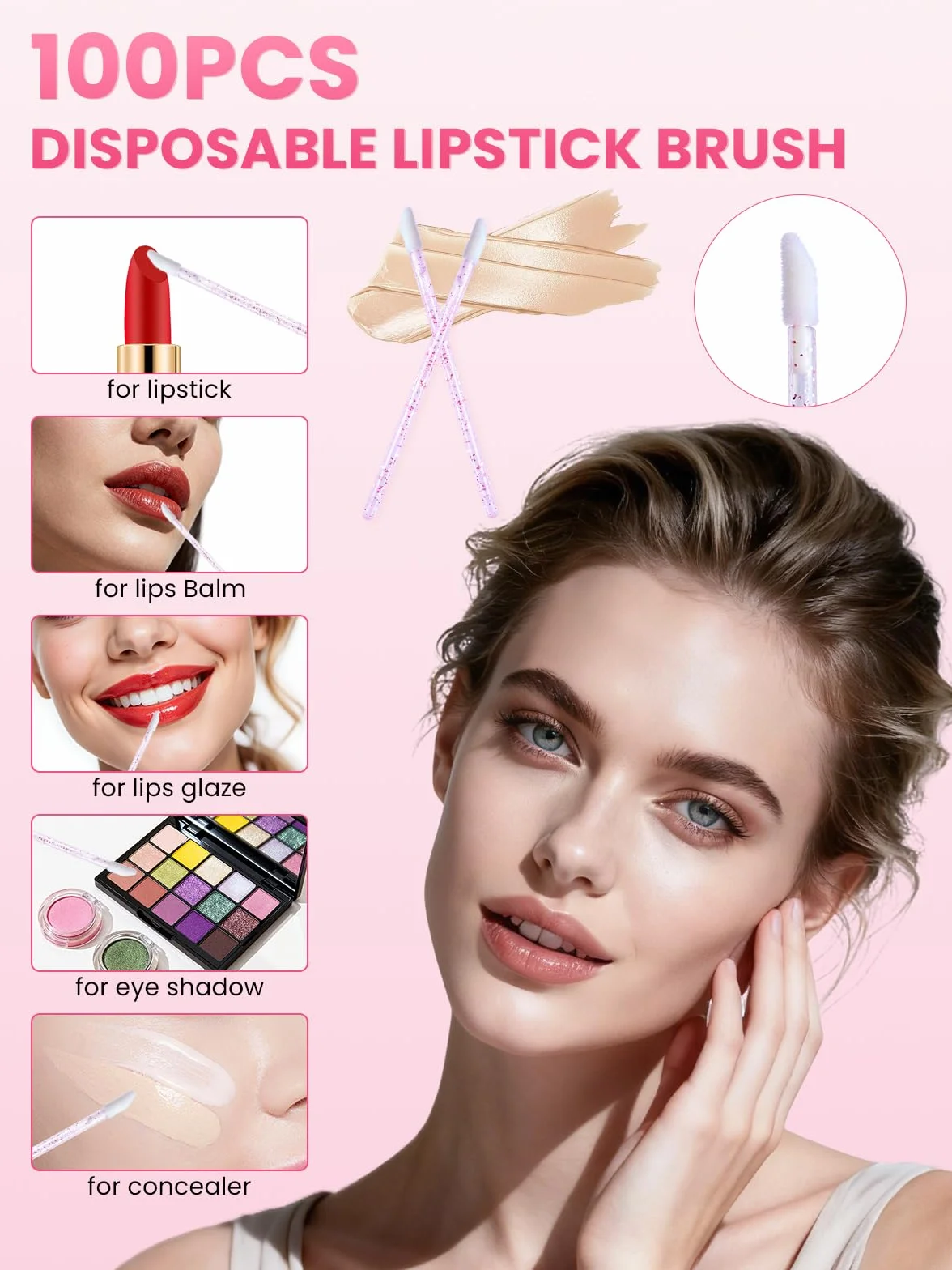 302pcs Cepillos Desechables Cejas Set Aplicadores Maquillaje