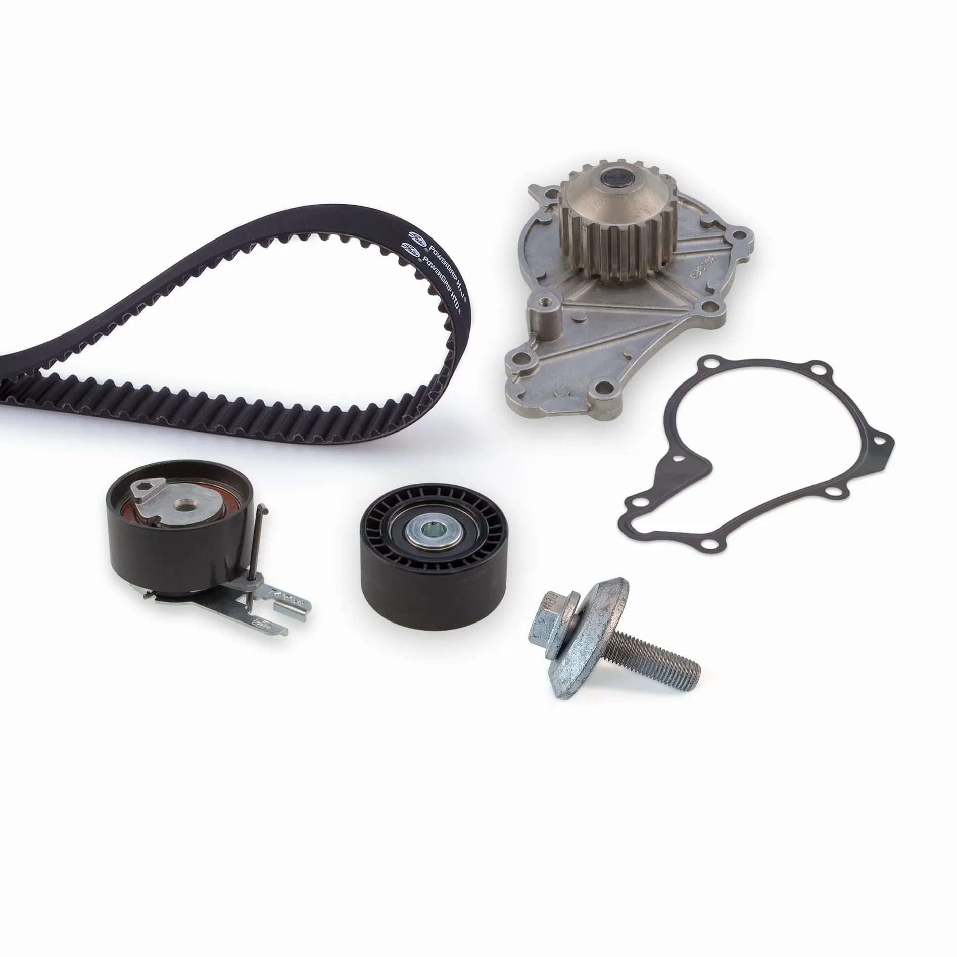 GATES KP15598XS Bomba de agua + kit de correa de distribución Número de dientes: 137 25 mm con bomba de agua Compatible con FORD Fiesta Mk6 Hatchback CB1, CCN, JA8, JR8 Focus Mk2 Familiar DA, FFS, DS
