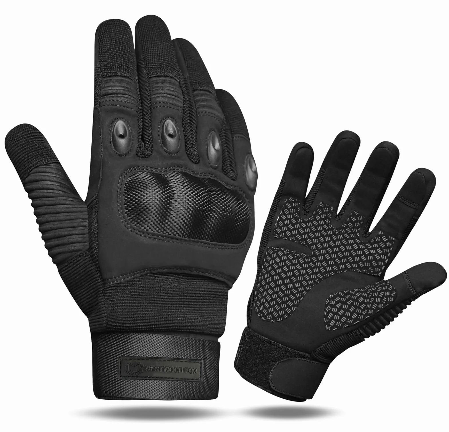 WESTWOOD FOX WFX Guantes de motocicleta táctiles dedo completo para hombres y mujeres