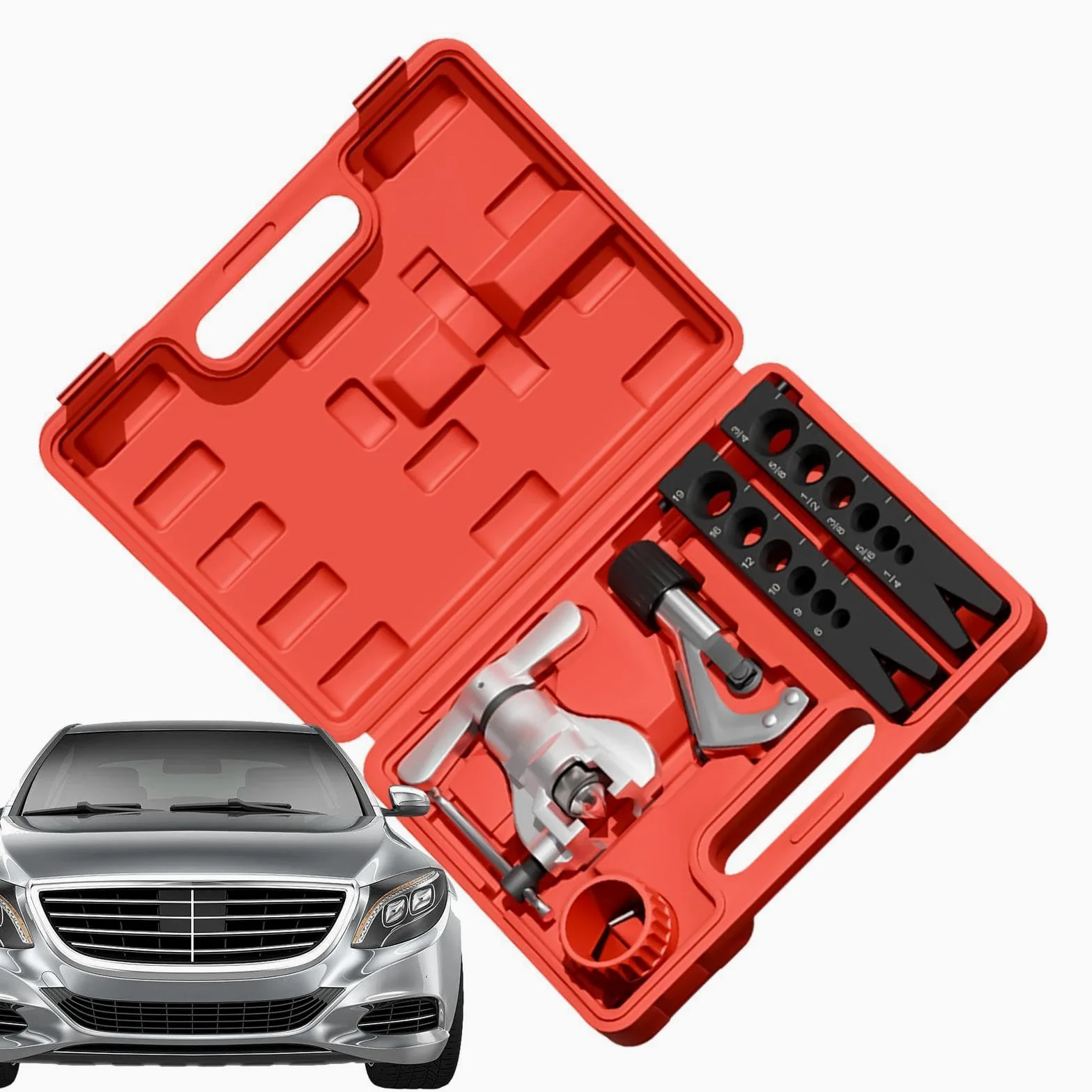 Herramienta Abocardadora Línea Freno Set De Reparación De Tubos Automóvil | Herramienta Abocardadora De Freno De Metal Camión Sedán Automotriz Hogar Industria Garaje Y Taller Exterior