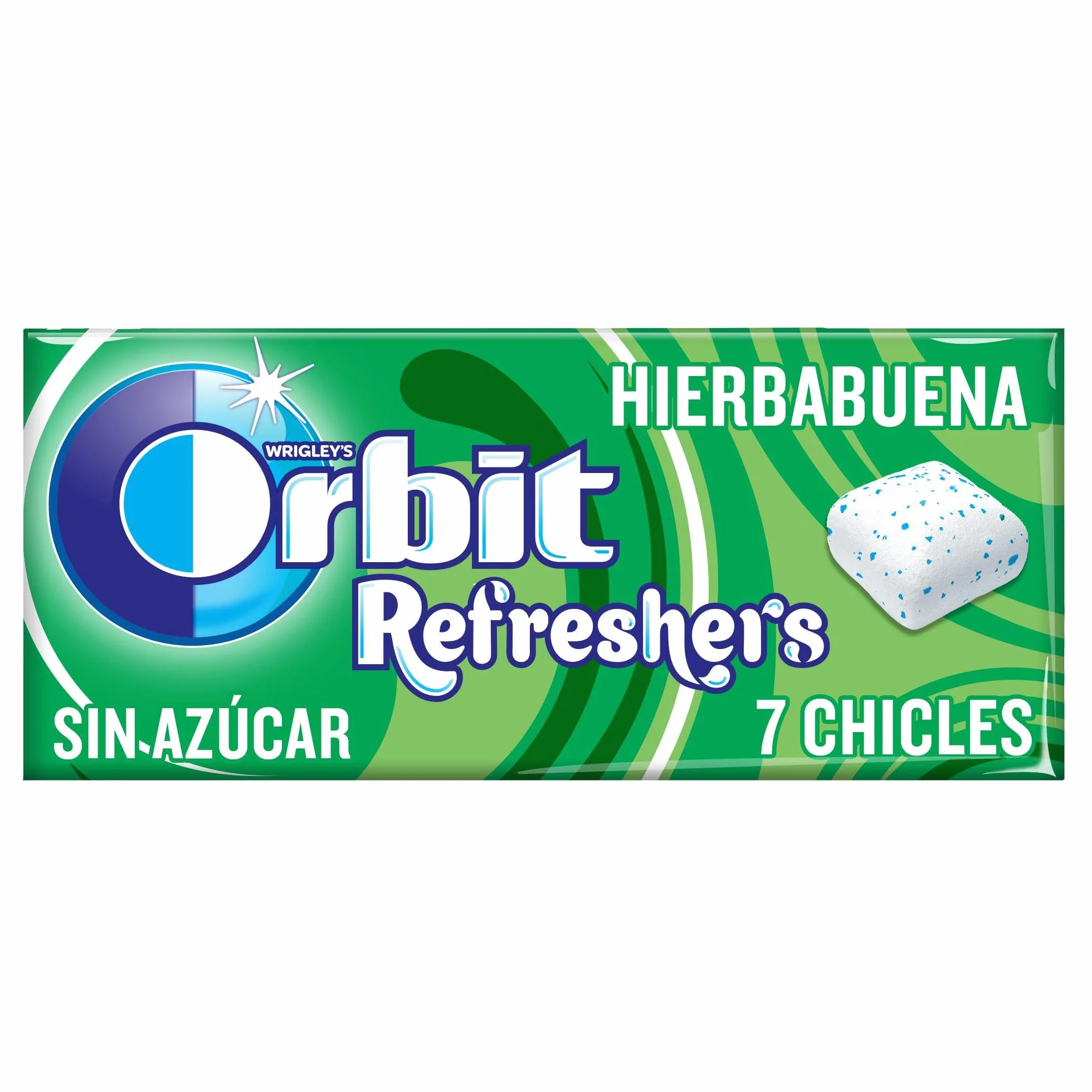Orbit Refreshers Chicles Sin Azúcar Sabor Hierbabuena Pack Bolsillo 16x7