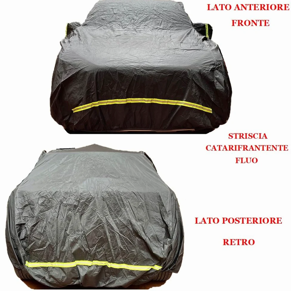 Funda impermeable para coche, transpirable, antipolvo, afelpada, para sol, lluvia, funda para coche compatible con Infiniti Q70 Hybrid Premium Executive Cover con cremallera lateral talla XXL
