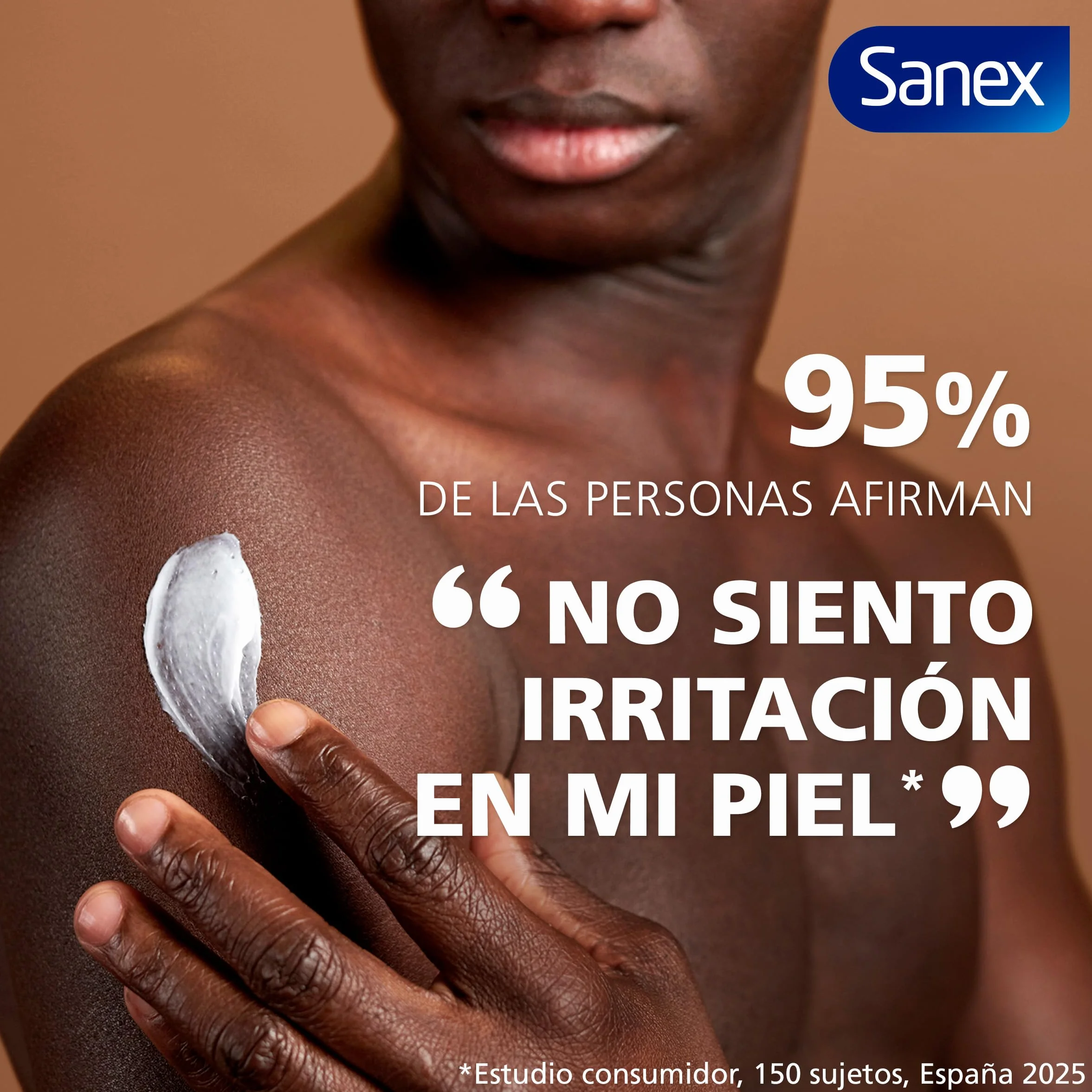 Sanex Men Crema Todo el Cuerpo Deo Frescor Total 75ml, Desodorante 72h Protección Olor Hipoalergénico