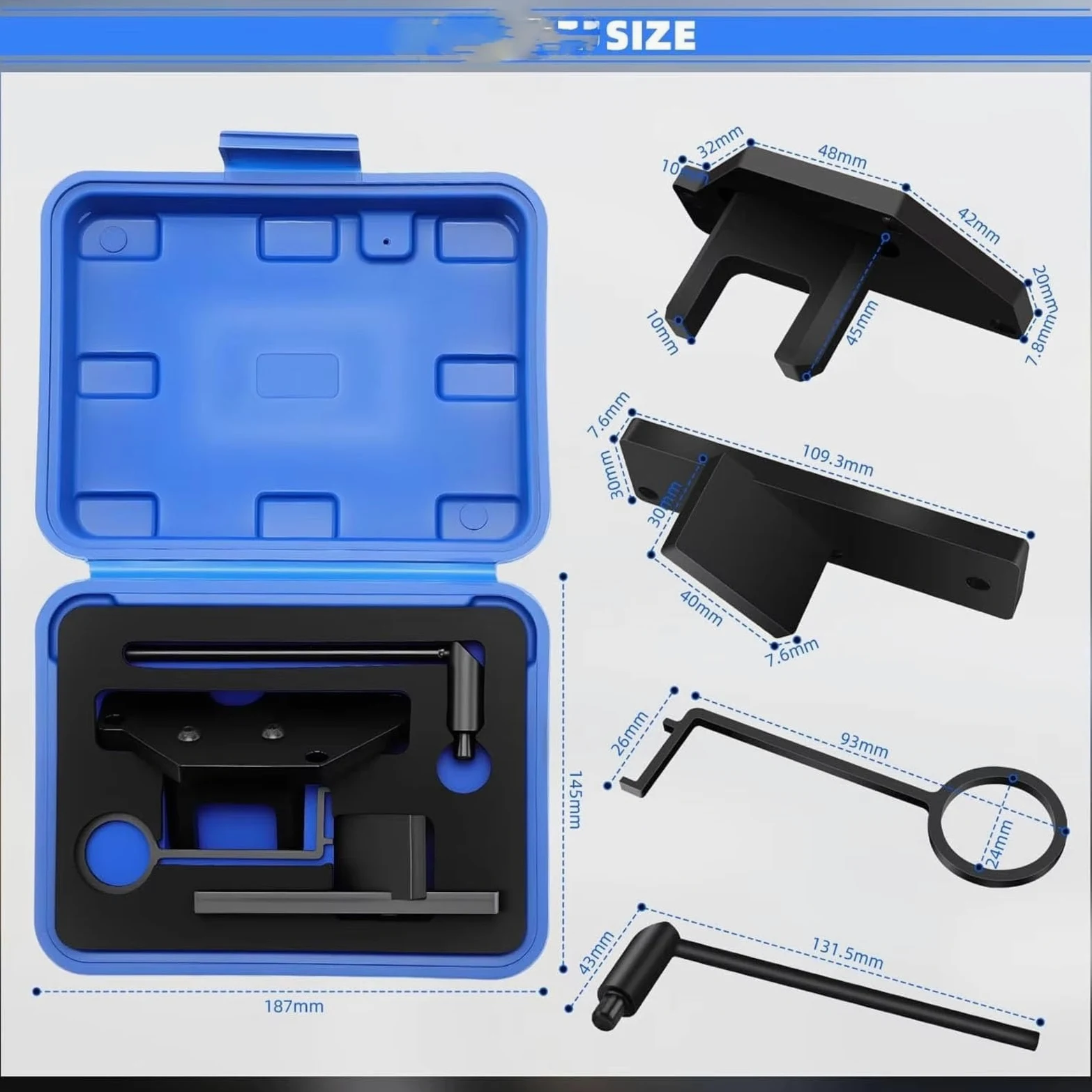 Kit Calado Distribucion Compatible con Citroen para Berlingo para C1 C3 para Aircross Kit Herramientas para Árbol Levas Cadena Distribución Motor Coche 0109-2B(Black)