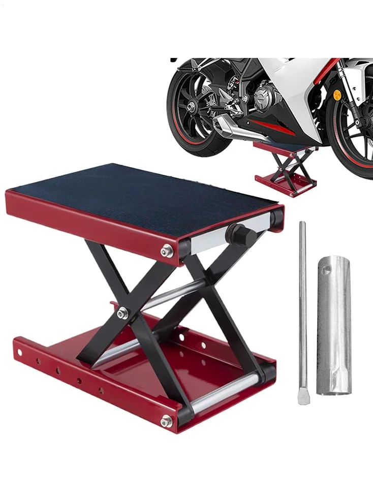 Gato Hidráulico para Moto Elevador Plataforma Ancha para Moto | Gran Capacidad Compacto Con Mecanismo Liberación Rápida Mesa Taller Garaje Moto ATV Mantenimiento
