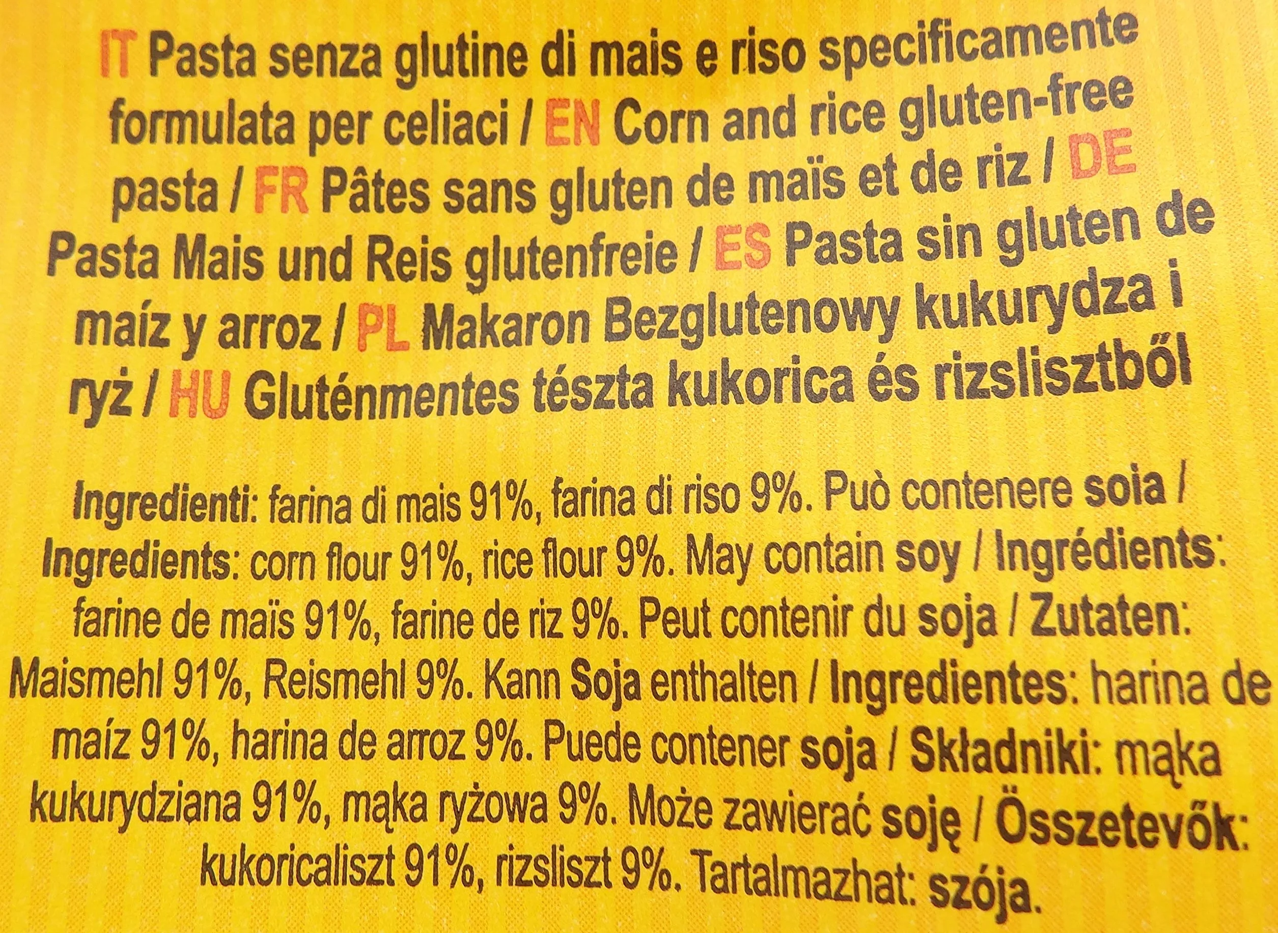 Risoni pasta sin gluten maíz arroz trefilada al bronce 100% italianos 300 g
