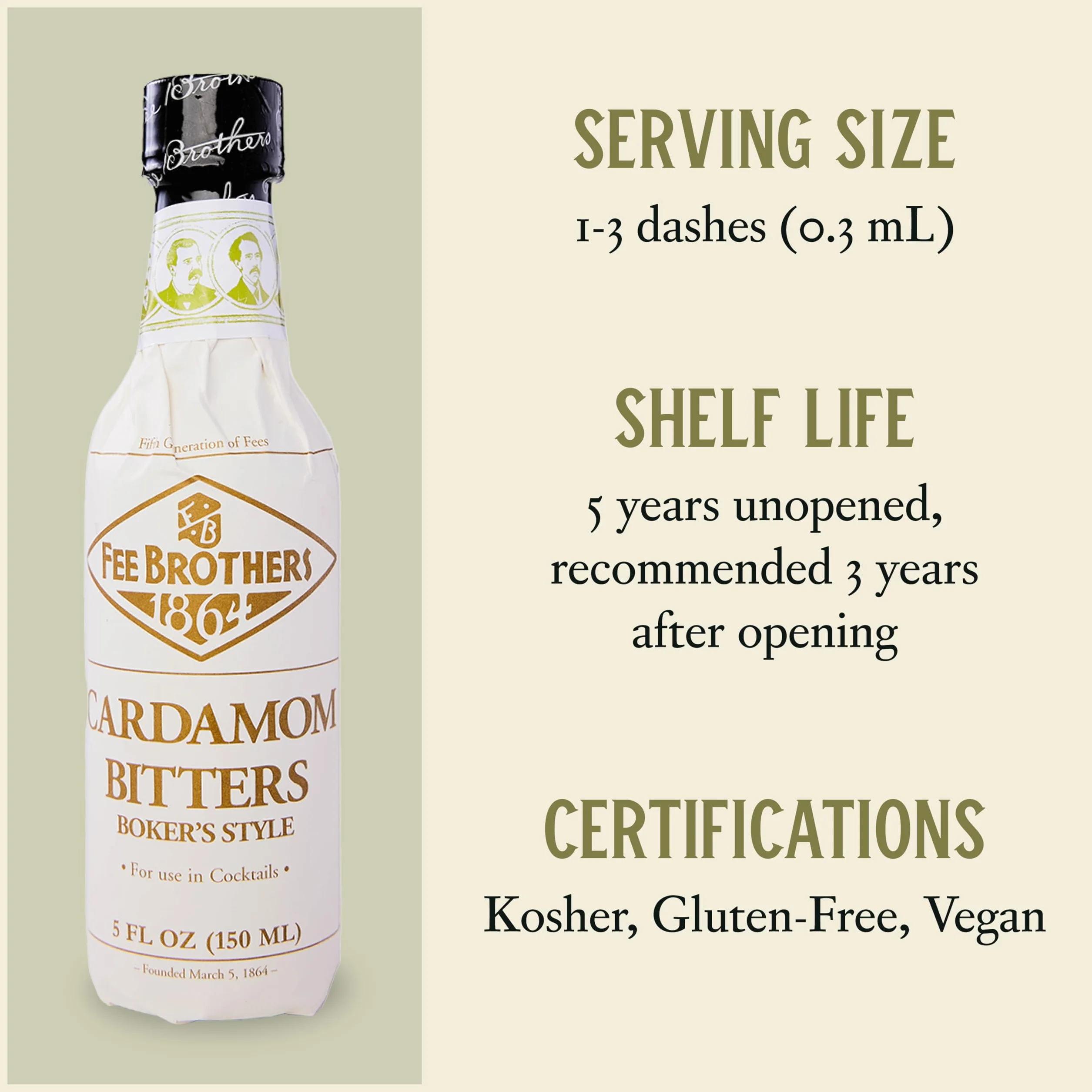 Fee Brothers Cardamomo Bitter 0.15L 150 ml