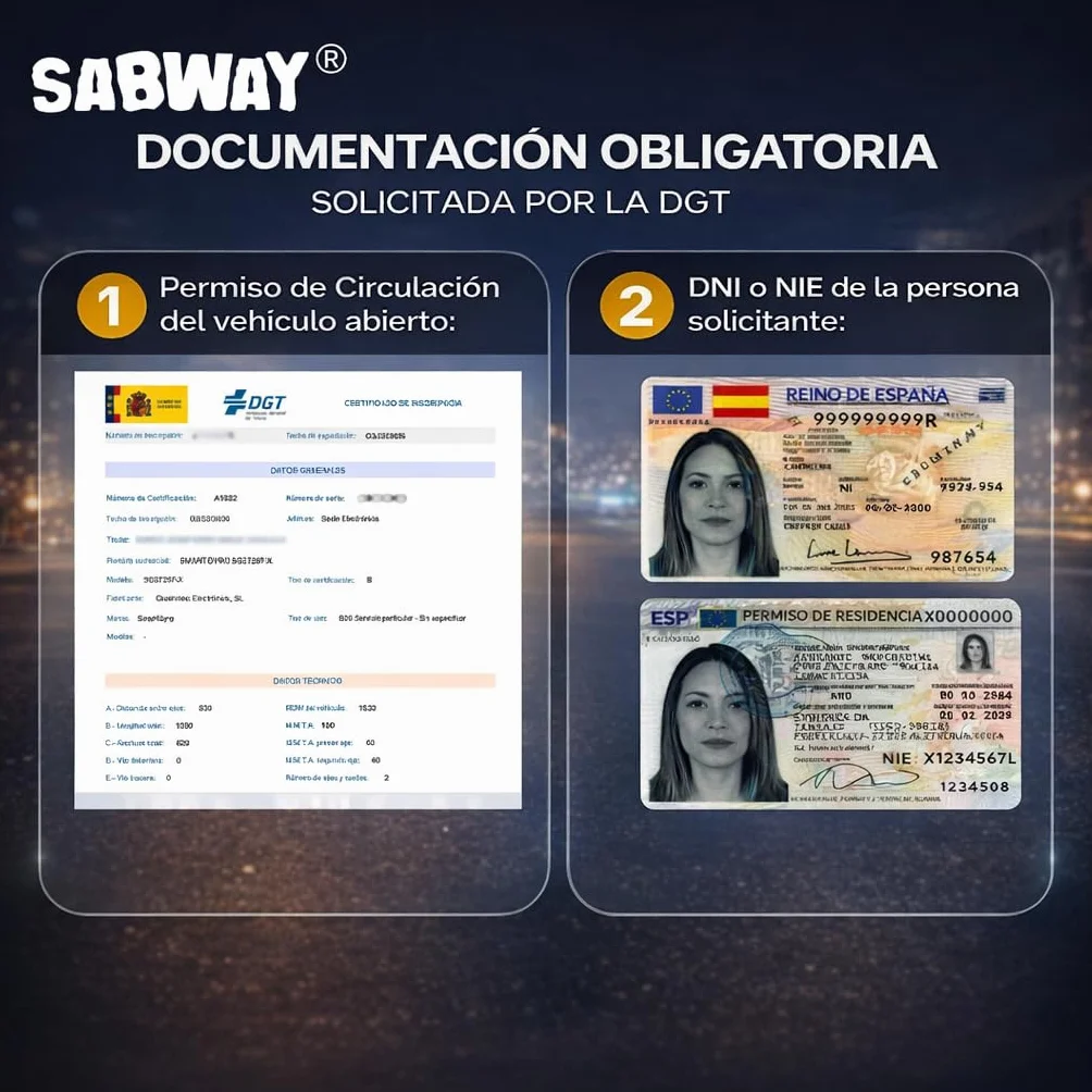 Matrícula Patinete Eléctrico VMP Homologada DGT 2026 – Etiqueta Adhesiva Identificativa Personalizada con Tus Datos – Obligatoria Vehículos Movilidad Personal – Evita Multas