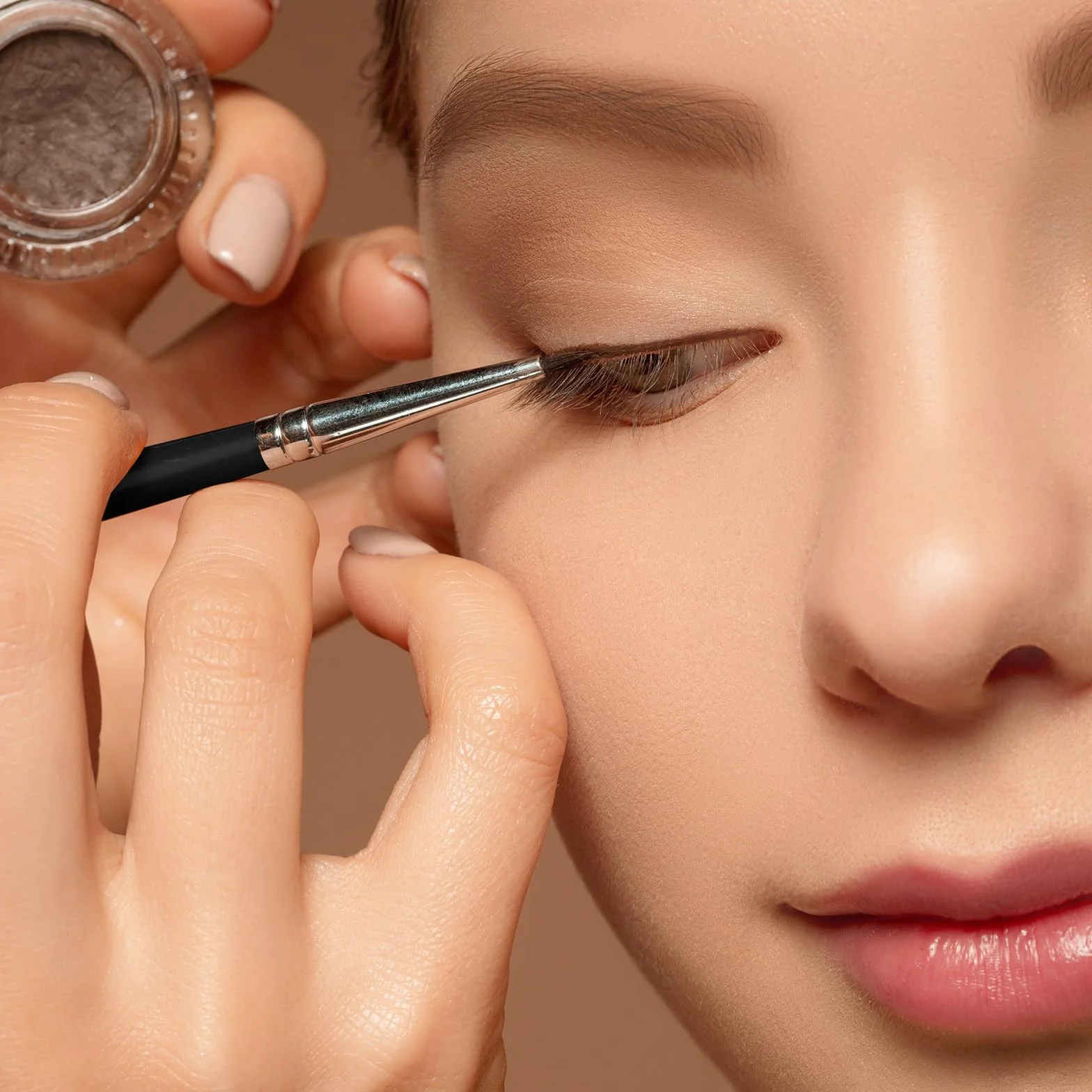 VEGCOO 8 Pinceles Delineador de Ojos, Maquillaje de Ojos Profesional