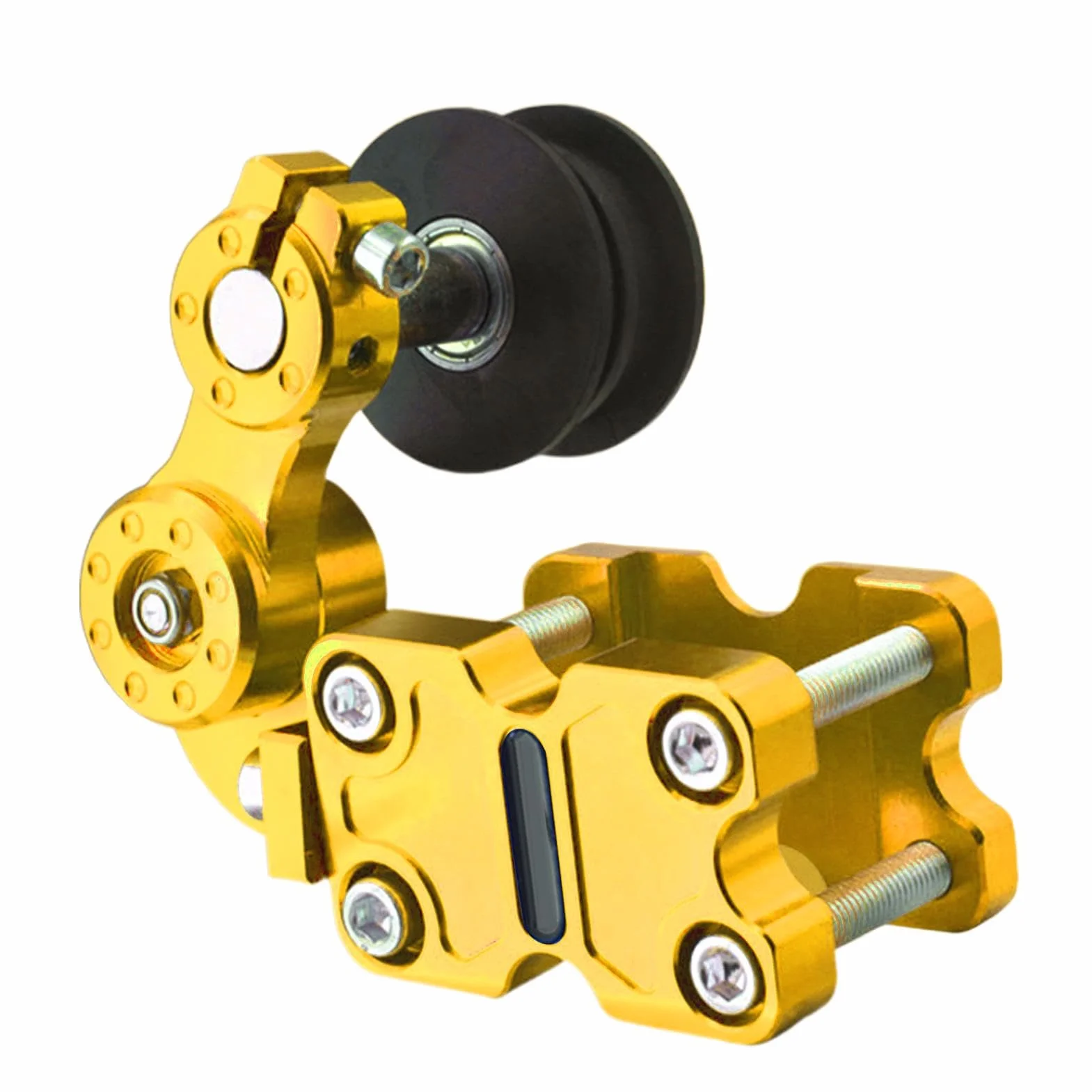 Ajustador de cadena de motocicleta,Herramienta de ajuste de cadena Motocicleta, Ajuste de cadena modificado con guía de tensión automática, Herramienta de engranajes de modificación de cadena