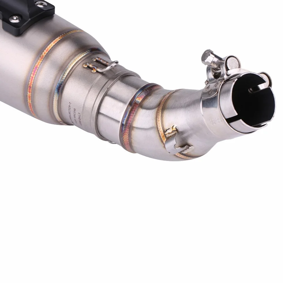 Qiilu tubo de escape intermedio motocicleta deslizamiento en escape medio enlace manguera adaptador para R25 R3 2013-2016