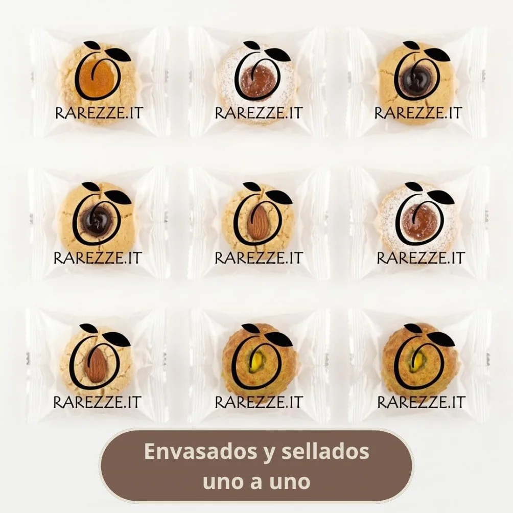 Pastelitos artesanales sicilianos de almendra Caja regalo Repostería tradicional