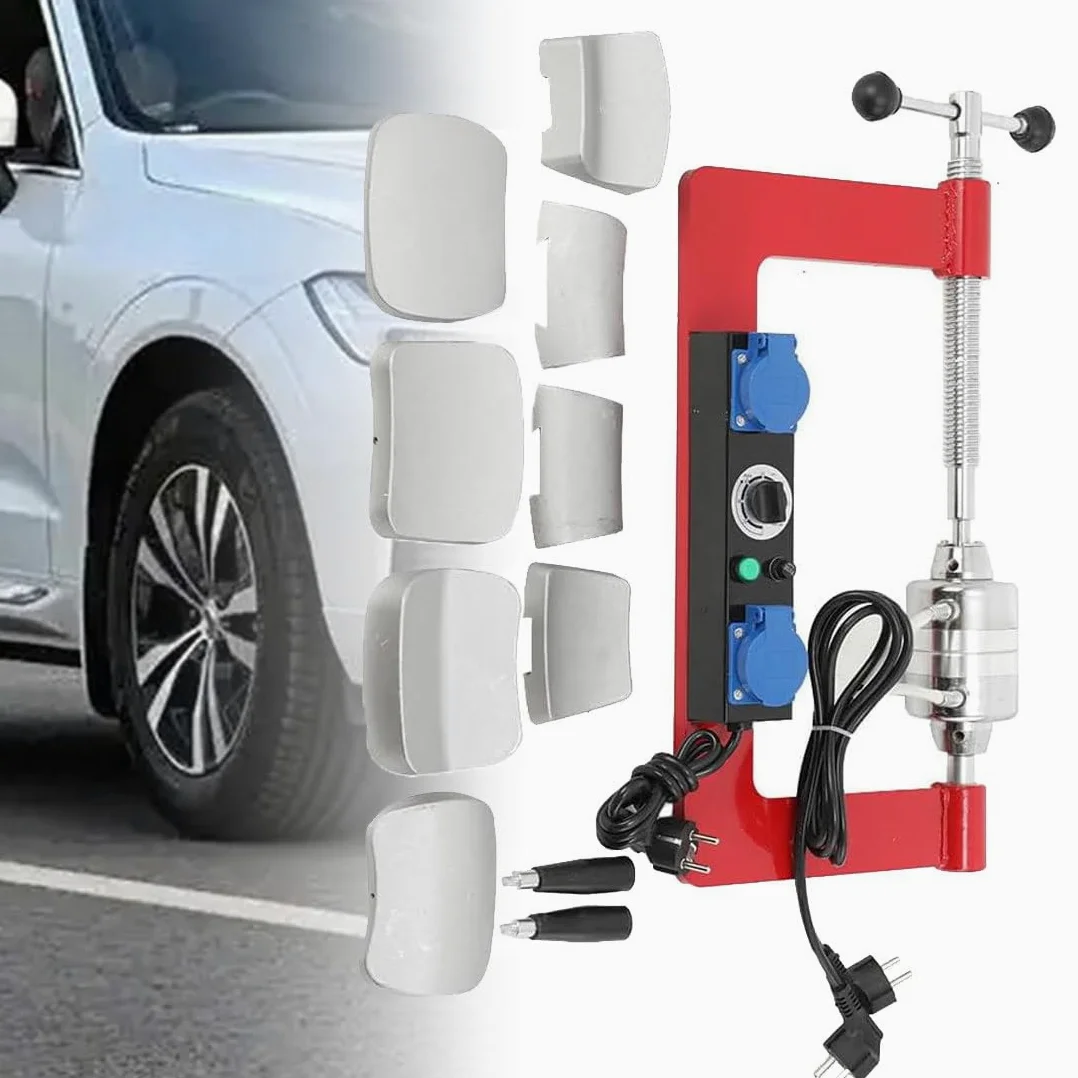 Máquina de reparación de neumáticos y kit de herramientas de vulcanización con ajuste automático de temperatura, vulcanización manual/puntual para reparaciones de parches calientes