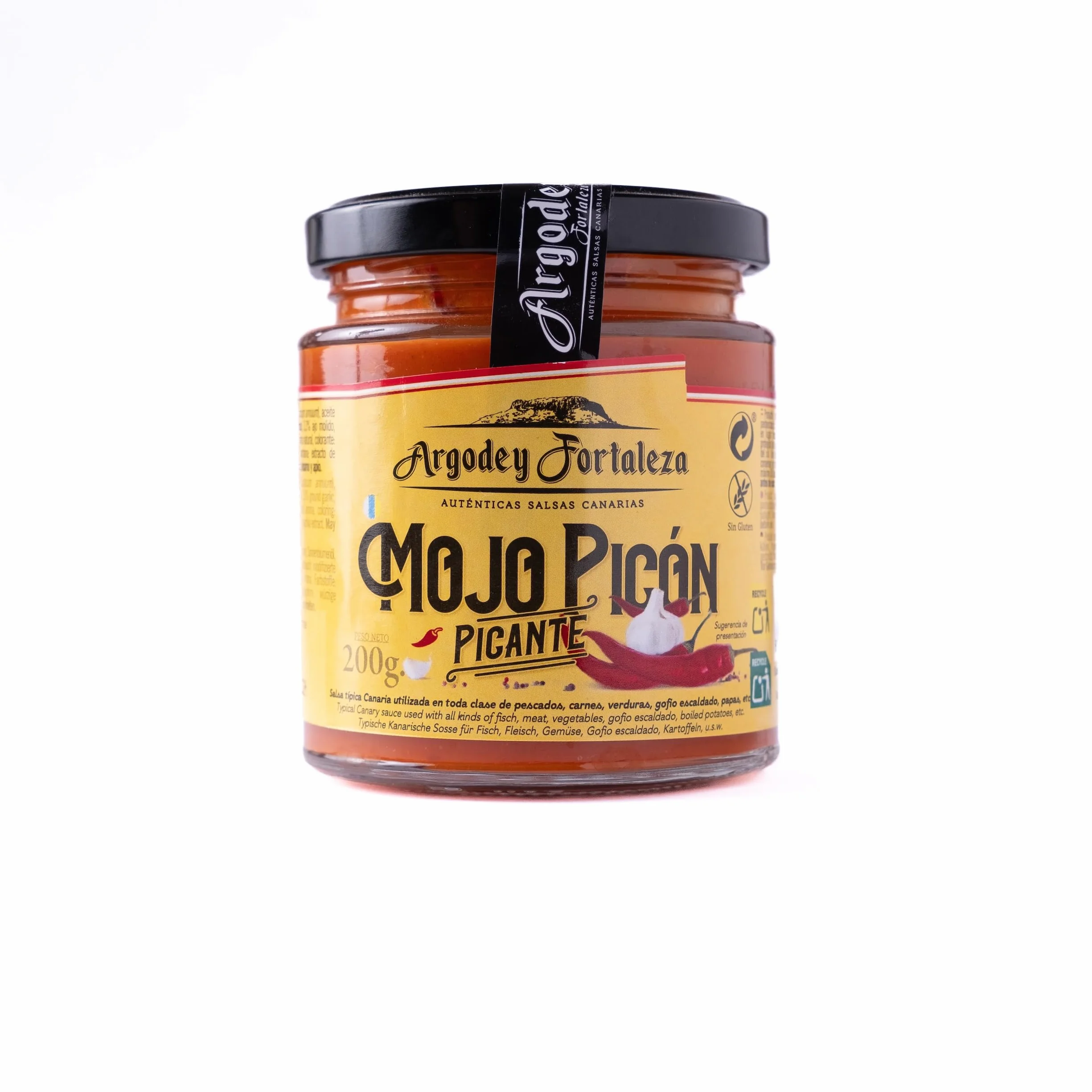 Argodey Fortaleza Mojo Picón Picante 200g - Autentica Salsa Canaria para Untar