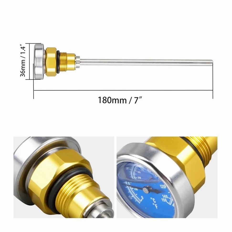 Nivel Aceite Varilla Varilla Nivel Aceite para Motocicleta con Medidor Temperatura para DRZ400 para DRZ400E para DRZ400S para DRZ400SM 2000-2024 para DRZ para DR-Z 400(Color6)