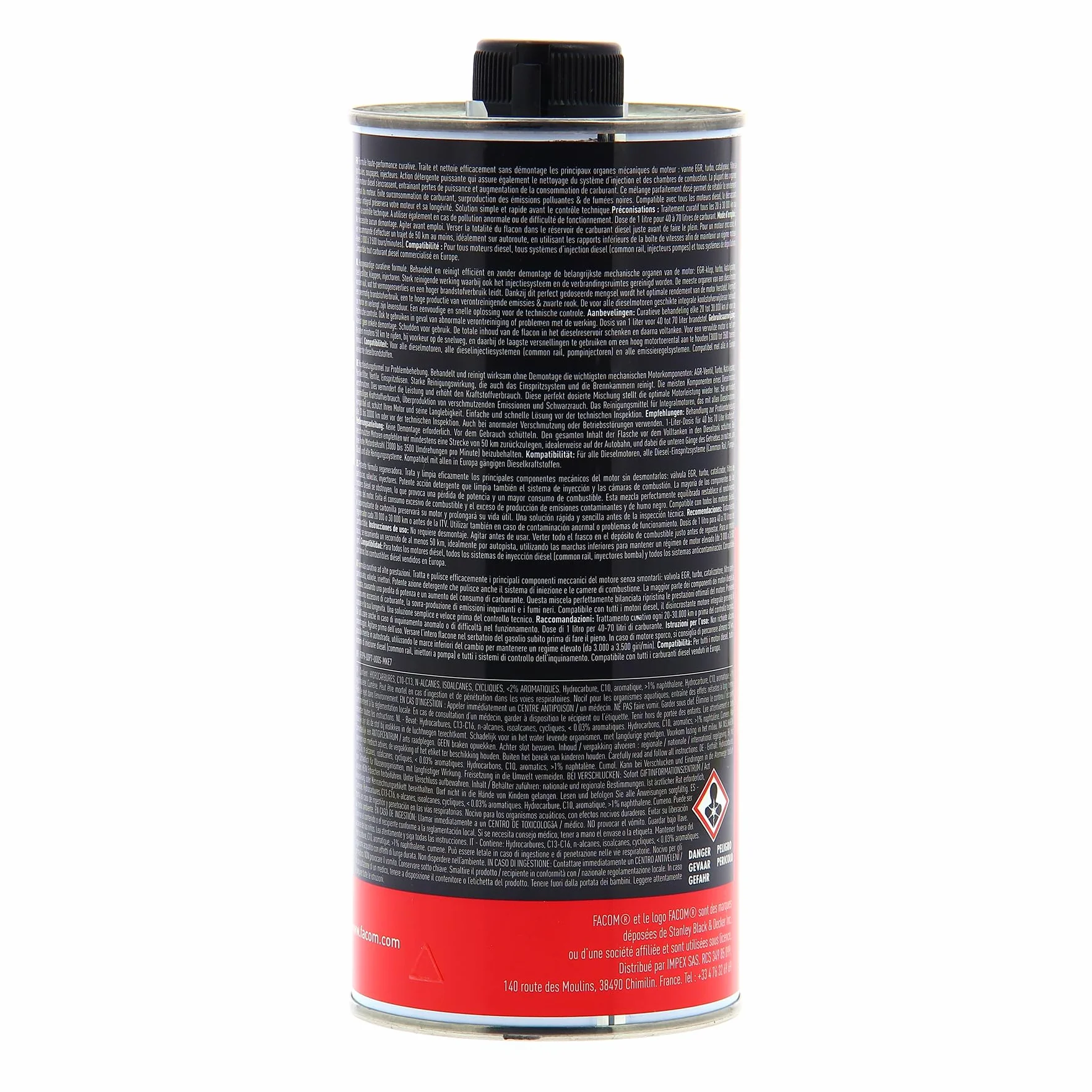 FACOM 006025 Aditivo Descarbonizante Motor Diésel – Tratamiento Curativo – Limpieza EGR, Turbo, Catalizador y Filtro de Partículas, 1L