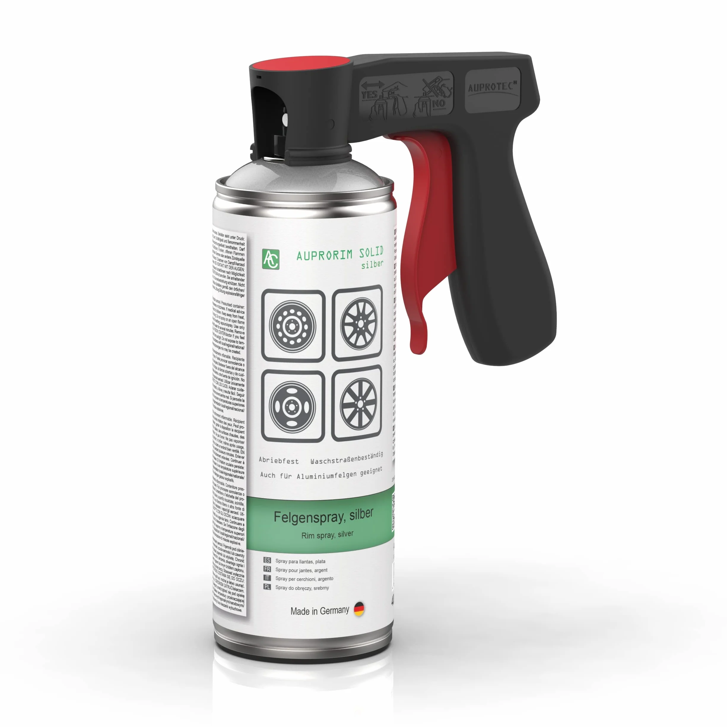 Empuñadura estándar de pistola para aerosoles, soportes de latas, de Auprotec