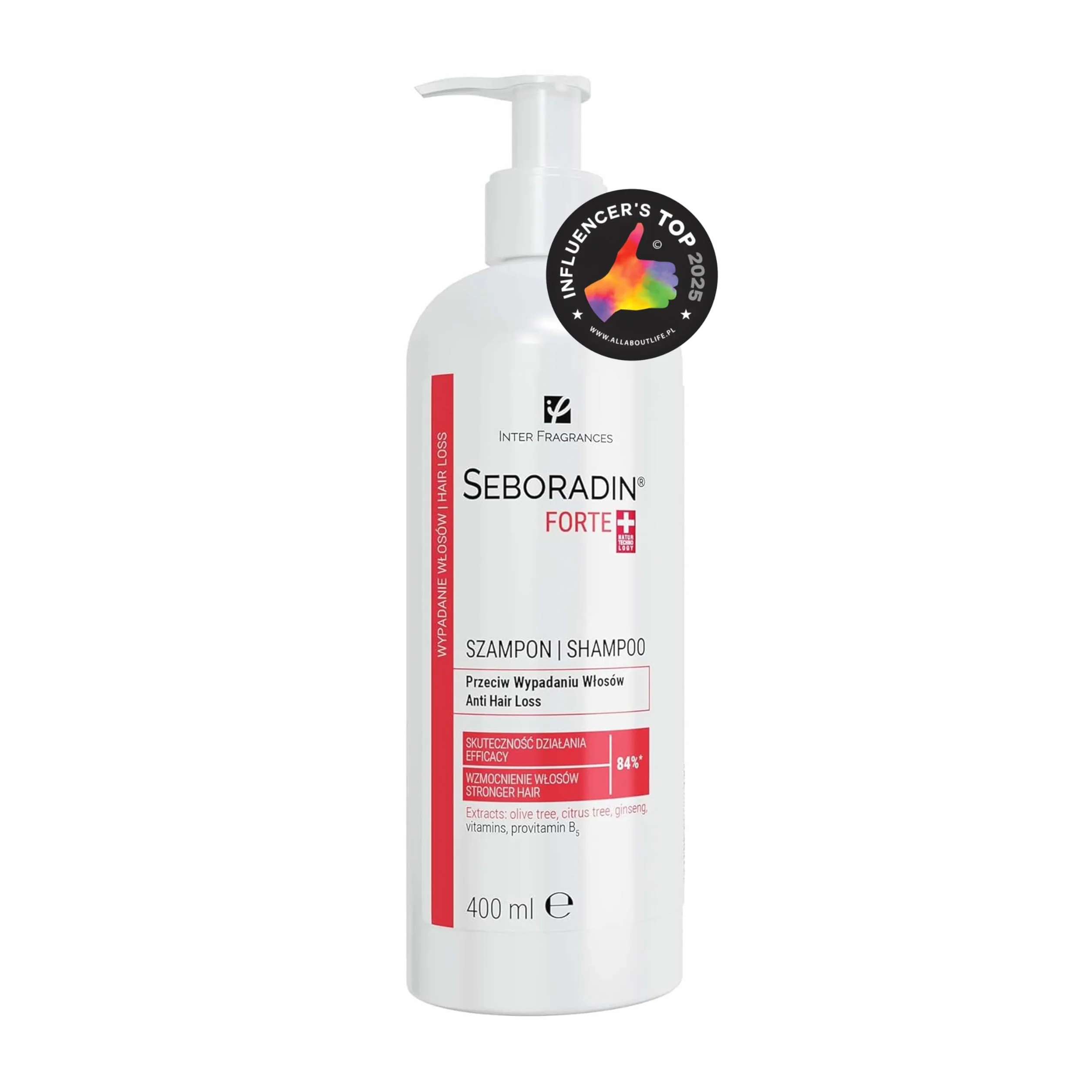 Seboradin Champú Caída del Cabello 400 ML con Vitaminas y Extractos Naturales