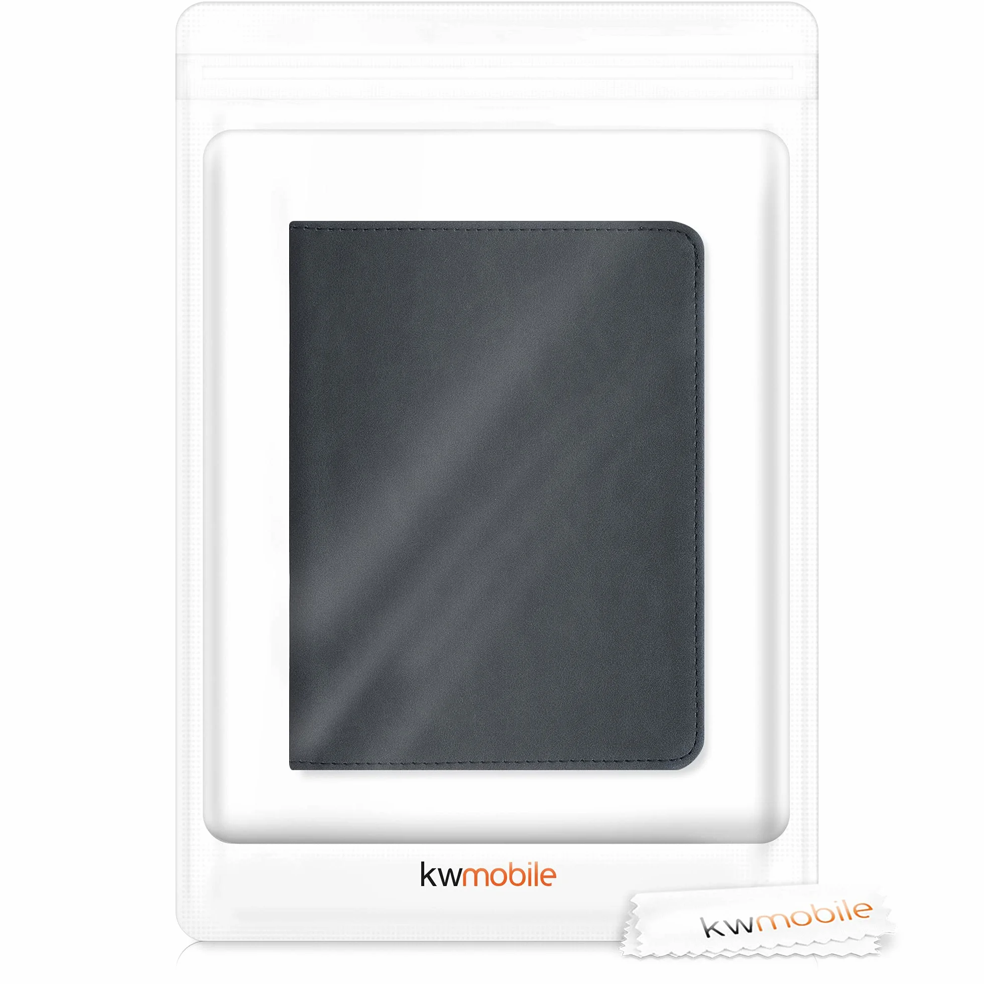 kwmobile Funda para permiso de circulación de coche de ante sintético - Para documentos de 10.5 x 14.8 CM doblados - negro