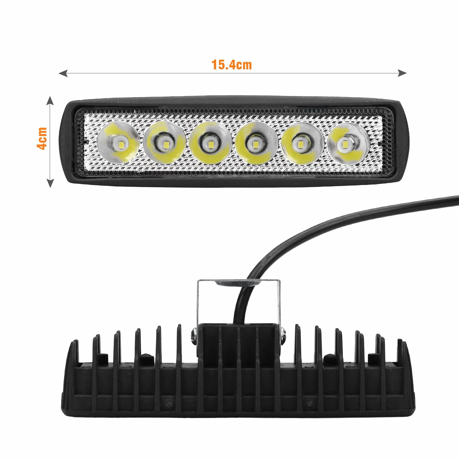 2 Piezas Focos Led Tractor 12V 18W, Faro Trabajo LED, Faros LED Tractor, Focos de Coche 6000K IP67 Impermeable para Coche Tractors Barcos ATV UTV SUV