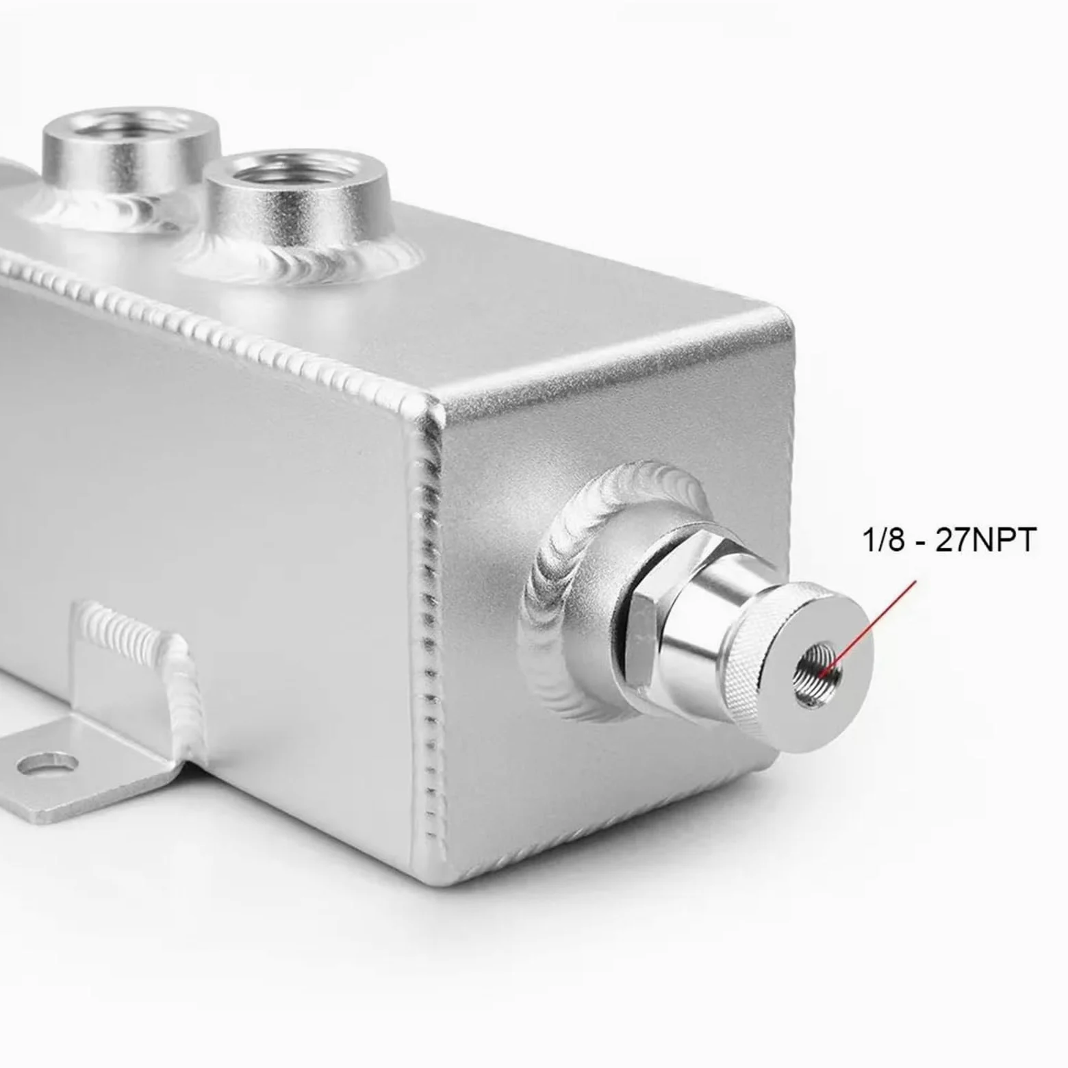Separador de Aceite Universal de 1 litro con deflectores, depósito de Recogida de Aceite con Filtro de Aire, respiradero y Varilla medidora de Aceite para Sistema de ventilación del Motor.