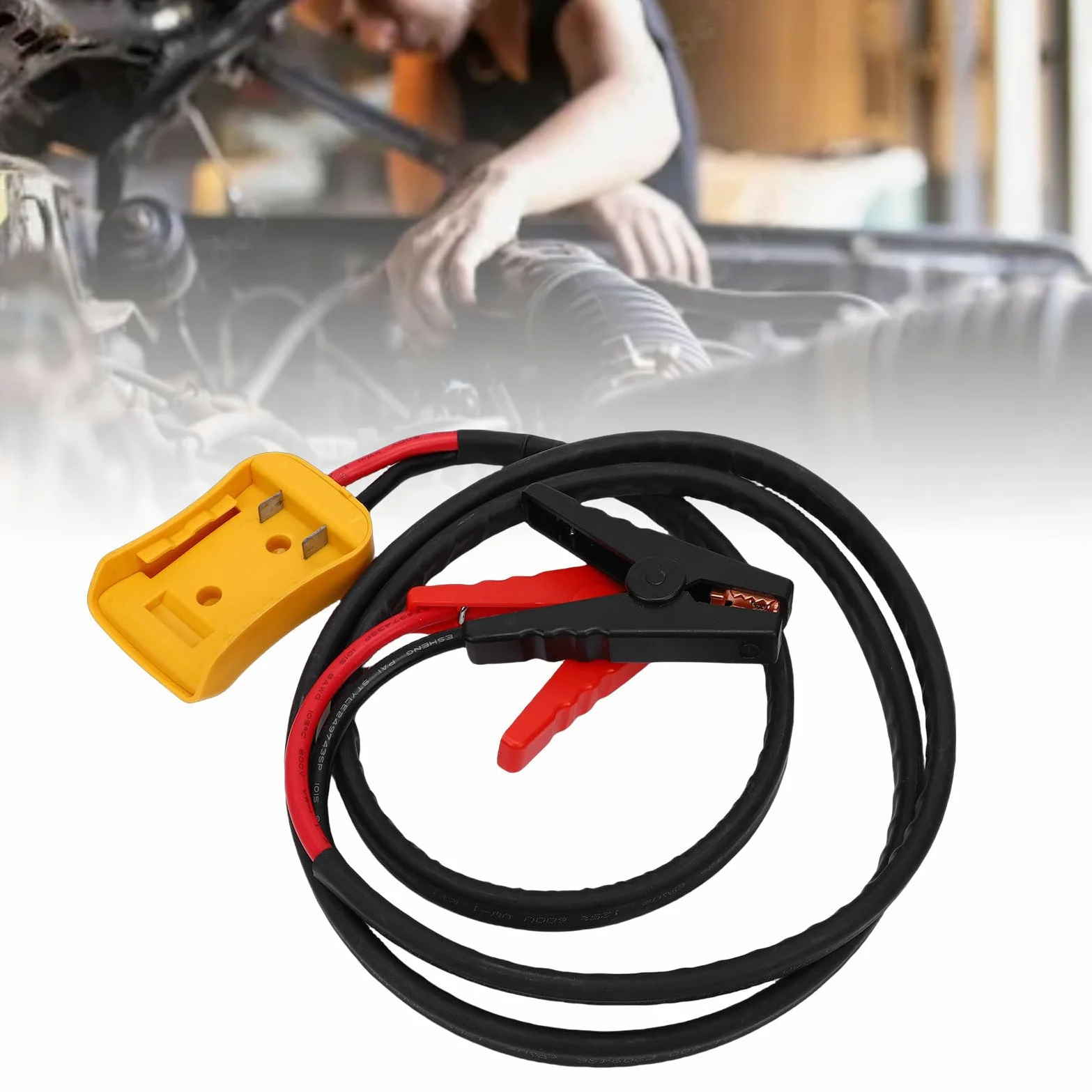Akozon Cable de Arranque para Batería de Coche, Cable de Silicona 8AWG, de Arranque Automotriz a Prueba de Calor para SUV, Camiones Ligeros (5.9FT)