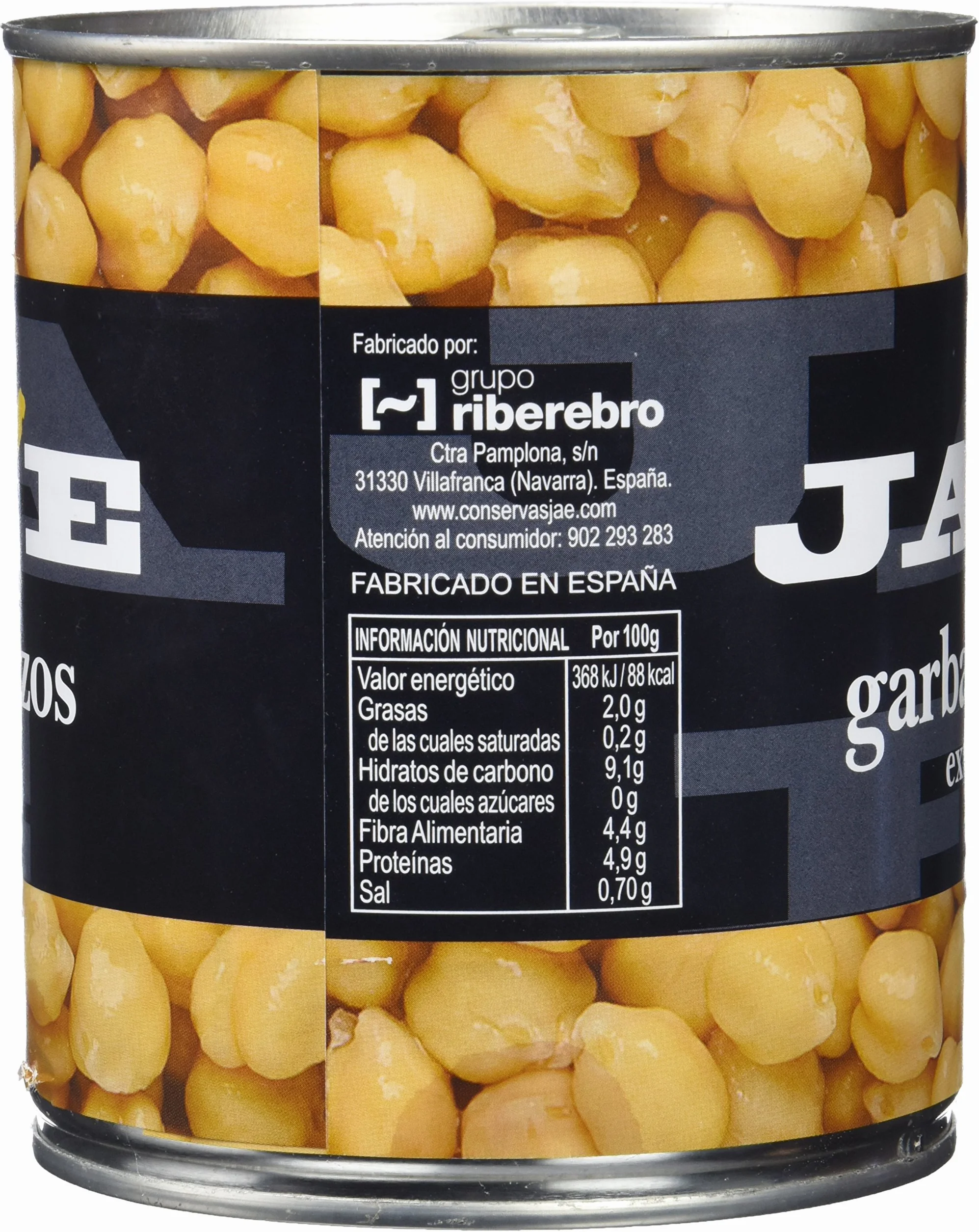 Ja'E Garbanzos Legumbre Cocida 6 x 500 G