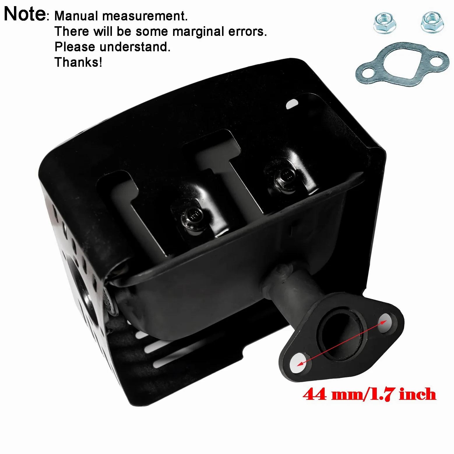 JMCHstore Silenciador de escape para Coleman CT200U BT200X KT196, silenciador para Baja MB165 MB200 Doodlebug Mini Bike, Axis M200, Mini Bikes 212CC, Hisun 196cc Engine, Go Karts