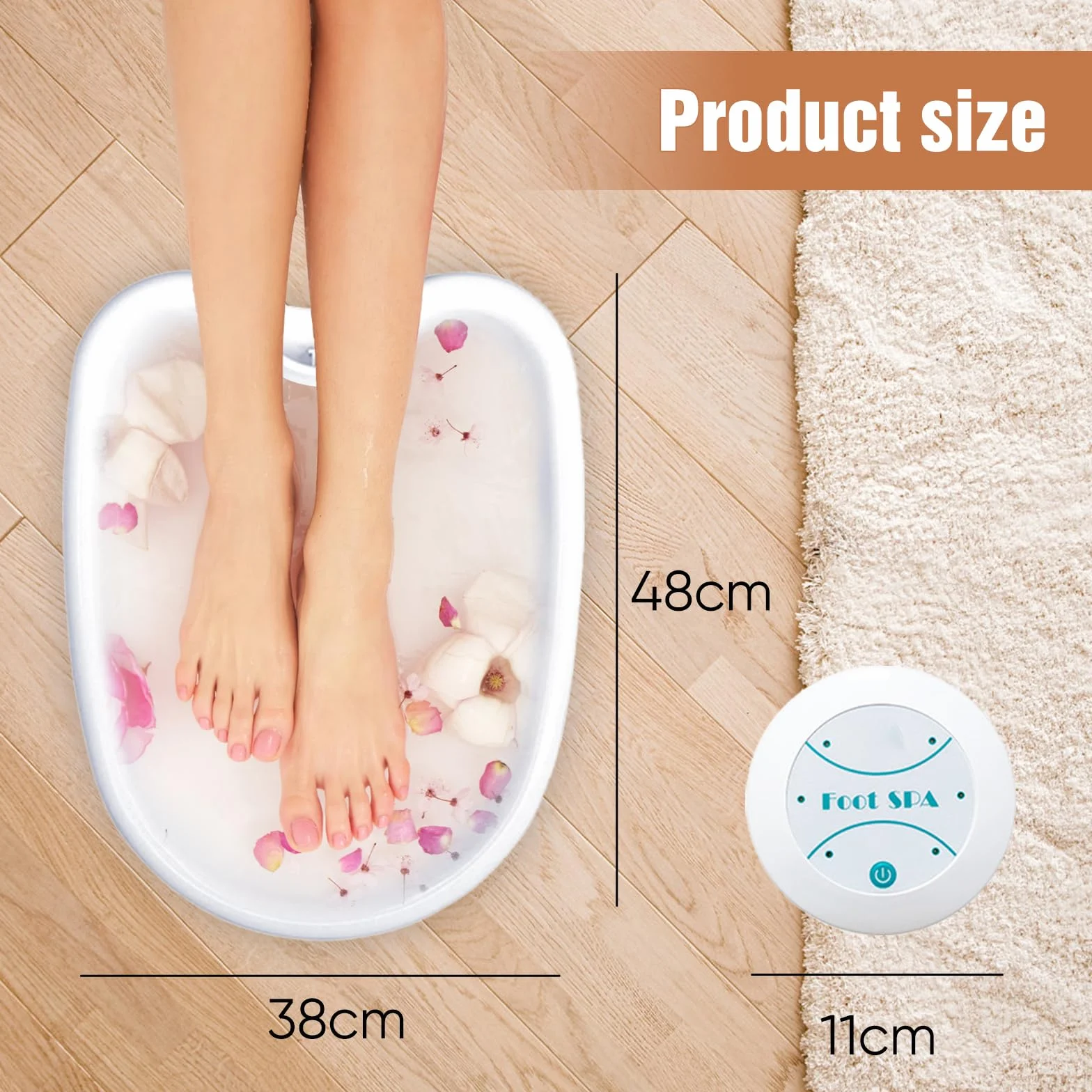 Spa Iónico para Pies Baño de Pies Detox Máquina Portátil de Limpieza por Electrólisis Blanco