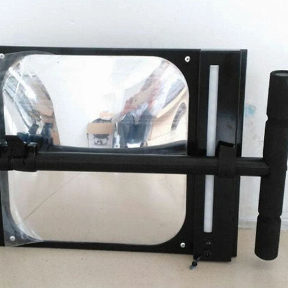 Espejo de seguridad cuadrado acrílico para vehículo, espejo de inspección bajo vehículo con ruedas y luz, ideal para mecánicos e inspectores
