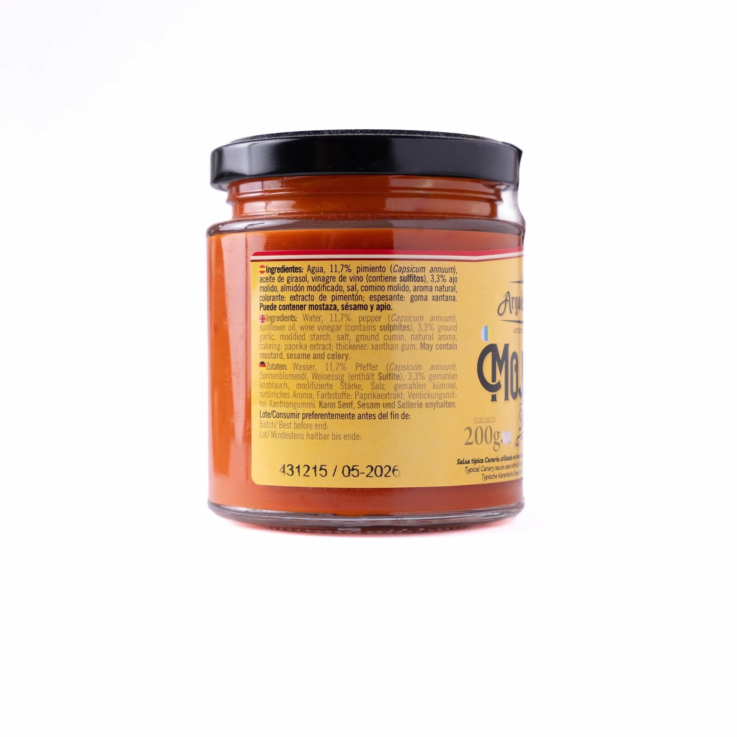 Mojo Picón Suave 200g - Autentica Salsa Canaria para Untar, Tostadas, Arepas