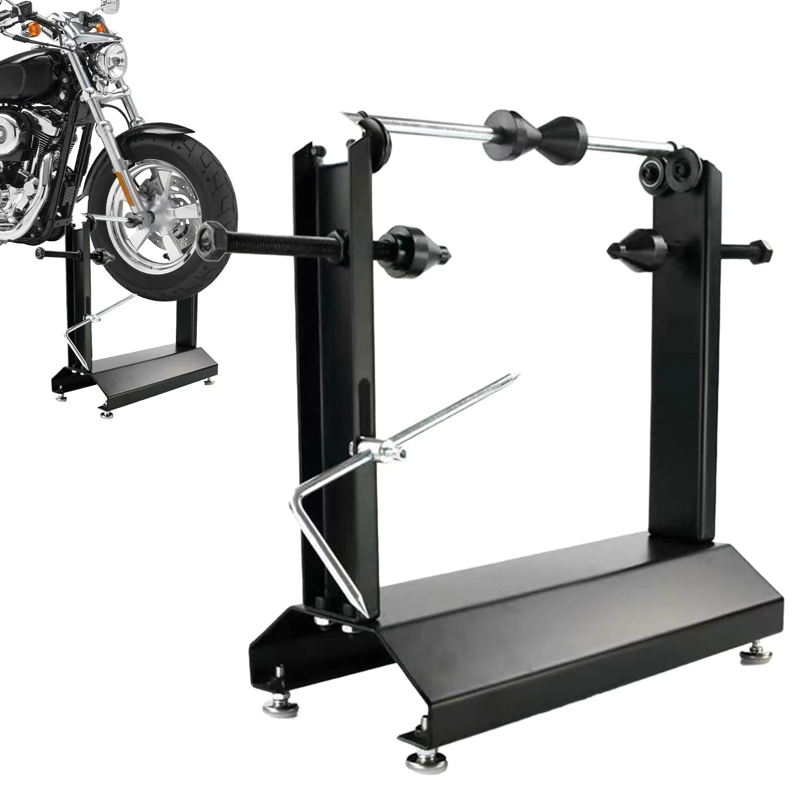 Balanceador de neumáticos para motocicletas, soporte de tránselo de rueda | Herramienta de equilibrio, dispositivo de cambiador de neumáticos del motor, he