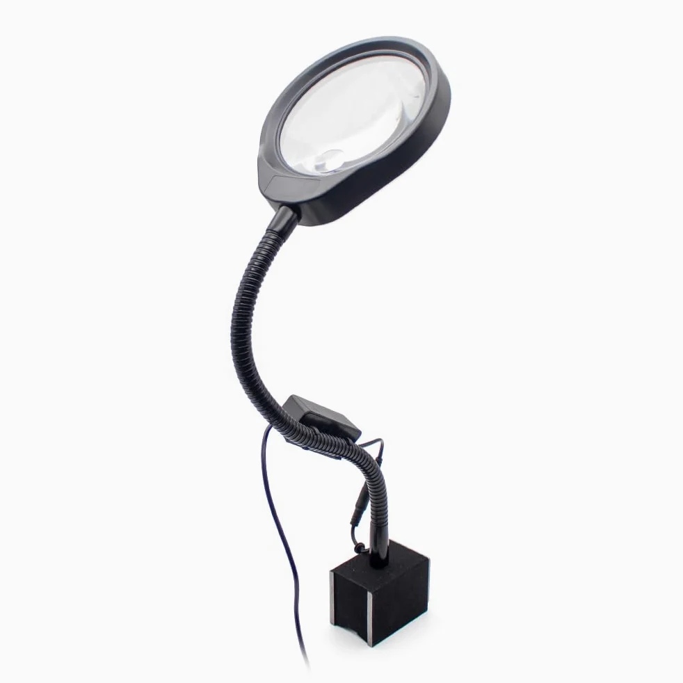 Toplionace Lupa Industrial X05 con Luces LED para Reparación Electrónica - Lámpara de Inspección de Circuitos con Lente de Cristal de Alta Definición