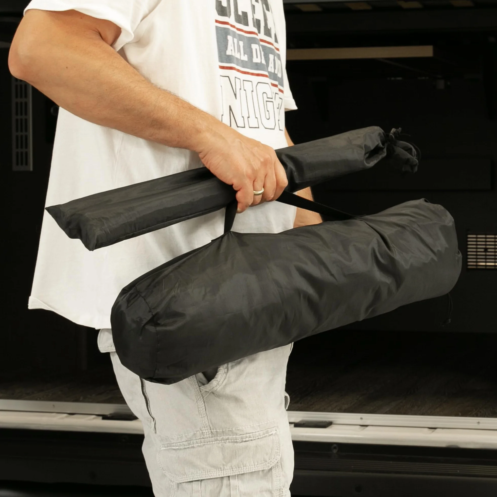 your GEAR Catania - Bolsa de almacenamiento para garaje trasero, 115 x 100 x 50 cm, 2º nivel de carga bajo somier de listones, organizador para autocaravanas y furgonetas, muebles de camping, para
